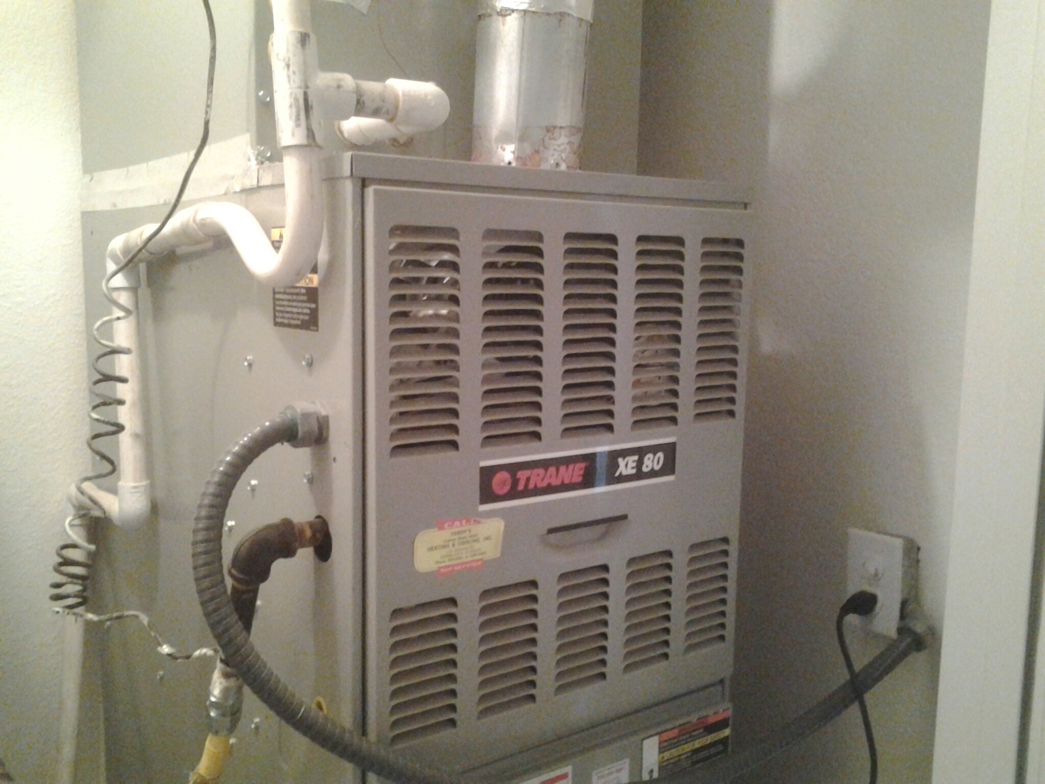 Working on an older Trane split ac unit. I had to rewire low voltage at the condenser to get it working. 