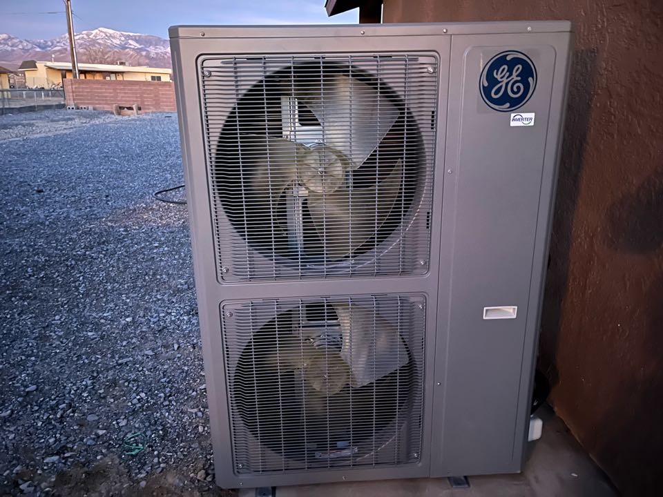 Got the opportunity to install a Brand New Heat Pump GE 18 Seer High Efficiency unit and a IWave R Purifier to better the breathing for Mr. and Mrs.McComas.They now have Heat after their unit going out 4 days ago in Pahrump NV.