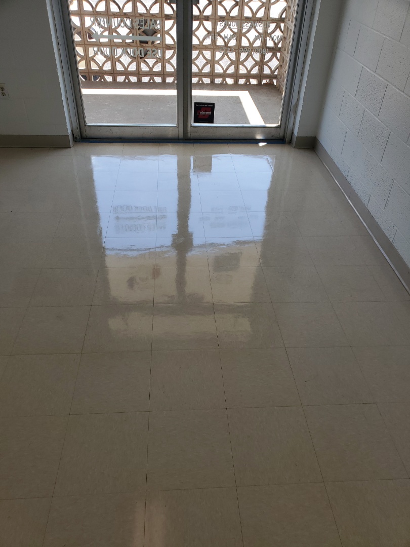 Strip and wax at a small commercial building client is very happy says the floors are " phenomenal " that's the true clean way. #janitorial #dayporter #clean #small #topbestgoogle #Greensboro #Highpoint #google #reviews #five-star #commercial #tcecommercialcleaning