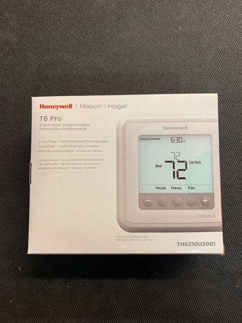 The innovative new T6 Pro 7-Day Programmable Thermostat. It's easy to install and use, and lets you schedule your heating and cooling your way, by automatically heating or cooling your home to maintain the temperature you like the most. On its way to Albuquerque, NM. 