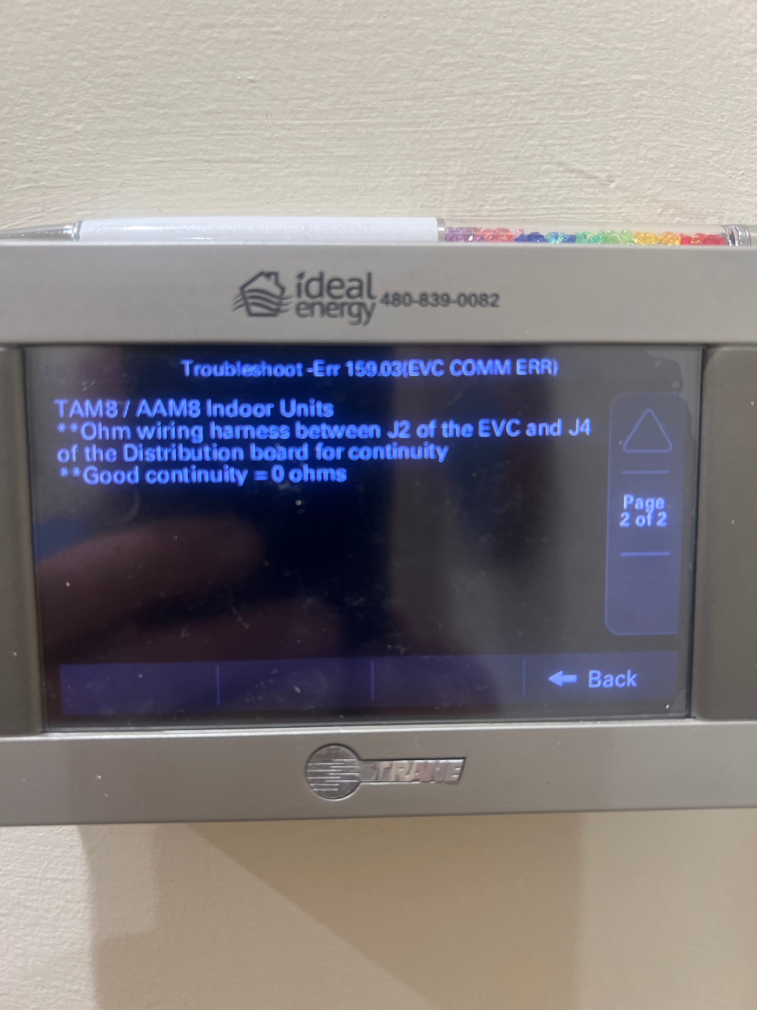 The west side unit has bad, indoor blower and EEV control boards. They need to be replaced.