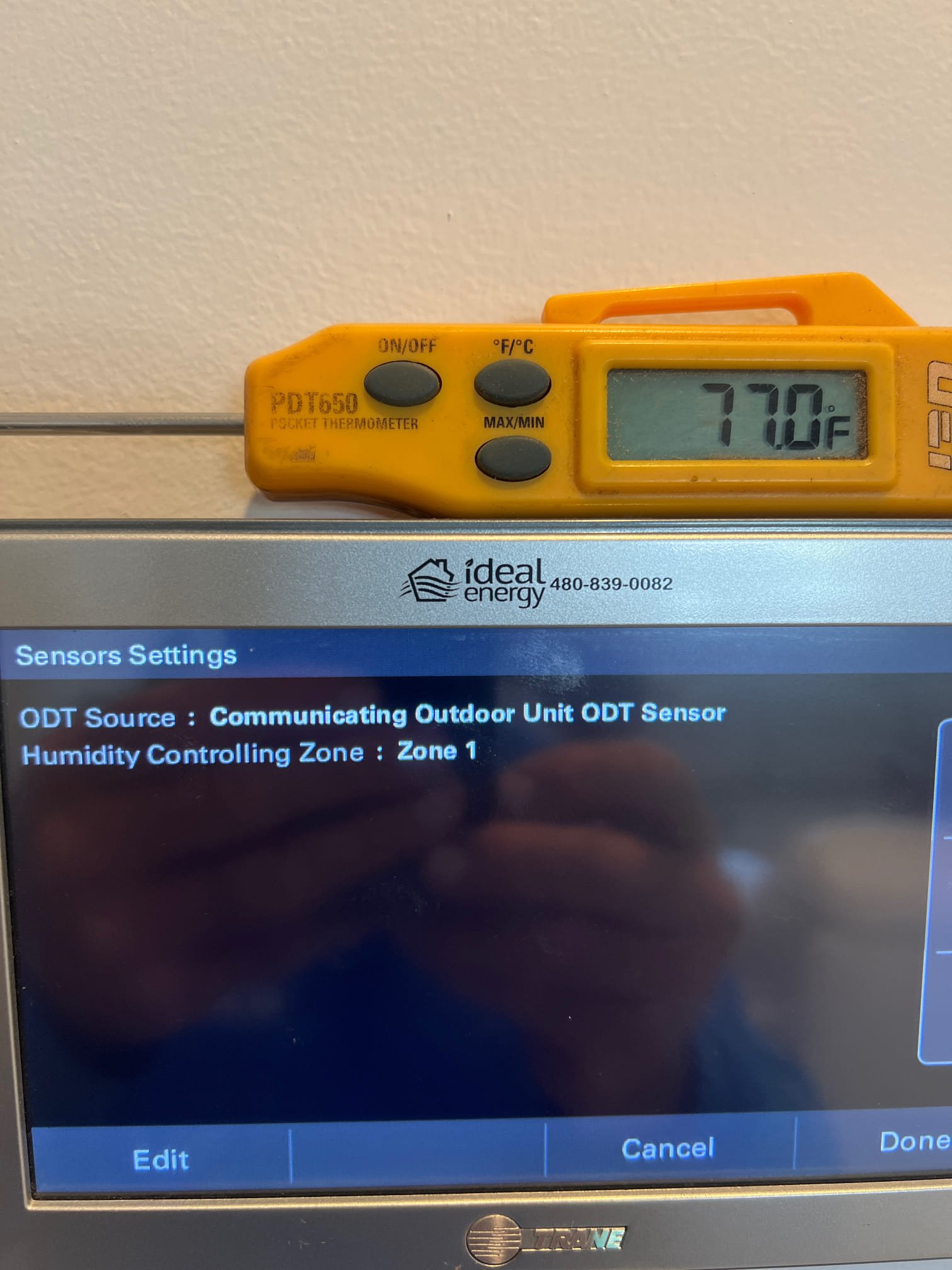 I checked over the zoning system. I found the dampers operate properly. I went through the menu on the comfort control. I found that the toggle for applied to all zones was on on, and I selected cooling and went through the zones and found all the zones said cooling except the master bedroom indicated heating. I did a hard Reboot of the thermostat and this problem reappeared. The comfort control is bad. 