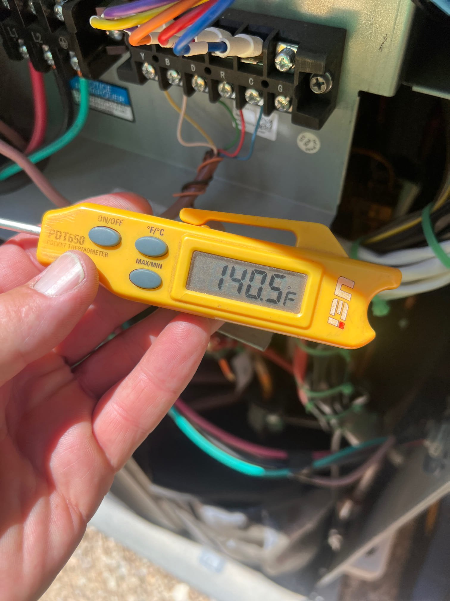 I installed both ecobee thermostats and wired them in with a two-stage option. I change the outdoor capacity setting to its lowest setting of 4 tons. I change the indoor blower speed to low low. I put the Y2 call on blower speed low medium both units are now producing a better temperature split. However, the unit with the supply dock tapped off the end does not perform as well as the other unit unit. Units are operating properly for conditions at this time 