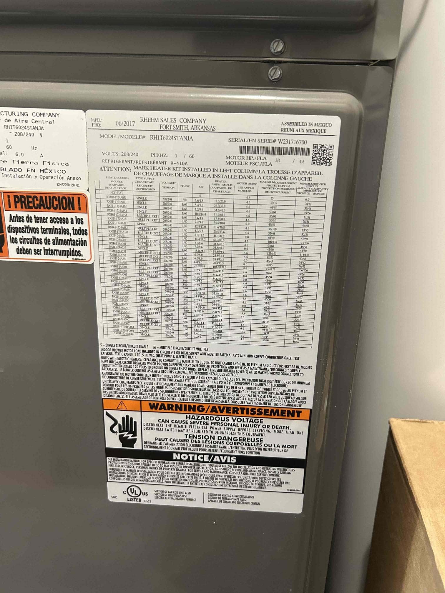 R- 410a Adjust Refrigerant level: Every pound after 1st
RECOMMEND LEAK SEARCH BEFORE ADJUSTING REFRIGERANT CHARGE
Purge gauges to ensure no non-condensables enter system
Use digital scale to weigh in refrigerant
Adjust according to units TP chart and super heat and sub cool