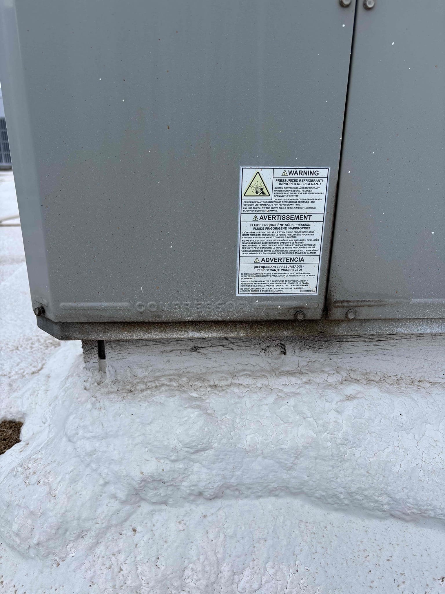 On 2 ton system over open work area, I had found compressor in a bypassing state. I also tested indoor txv and found it to not be operating as it should. Equipment will need a new compressor, txv filter dryer and 5lbs11oz of r-410a in order to operate as it should. System is currently operating but at a lower temperature differential of 11-12 degrees.