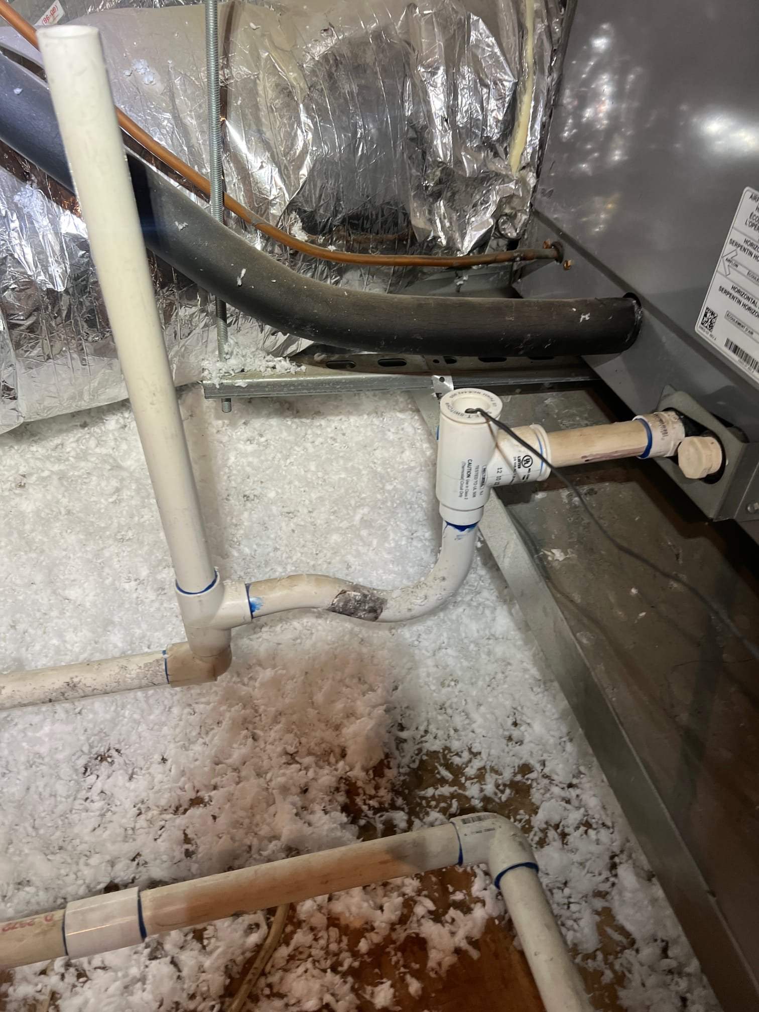 Condensation safety switch had been knocked out of the float and laying on the landing. I reinstalled the switch and verified operations in the unit unit unit operating properly at this time.