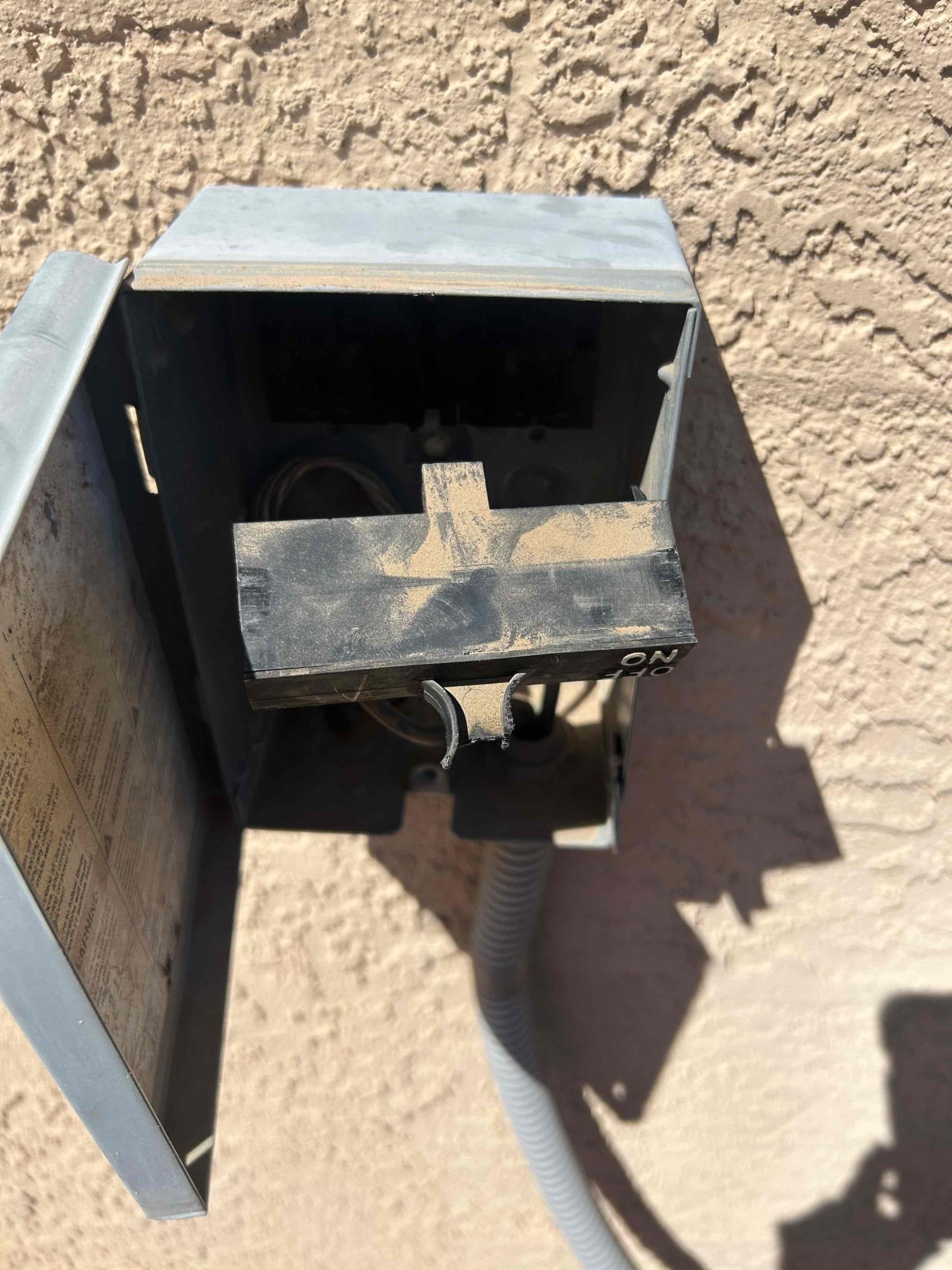 Arrived to home
Checked system
Found Contactor burnt and pitted
Disconnect broken


Contactor
Disconnect
Membership

**dual capacitor at lowest allowable limits - amps still ok

Financed per office