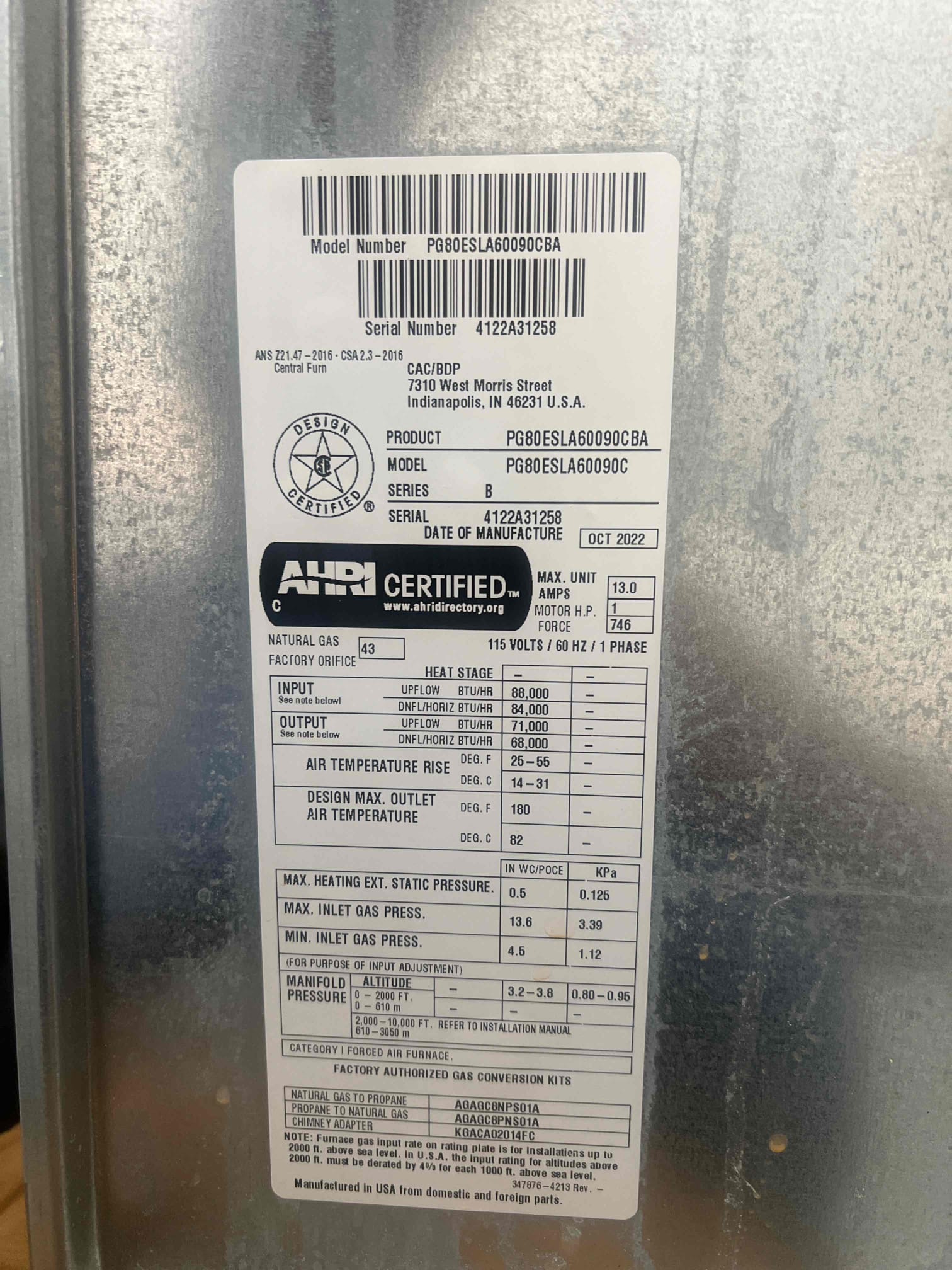 The unit had a loose wire nut in the power box of the furnace. The wire had shorted to the cabinet. I repaired the wiring and the unit is operating properly at this time.
