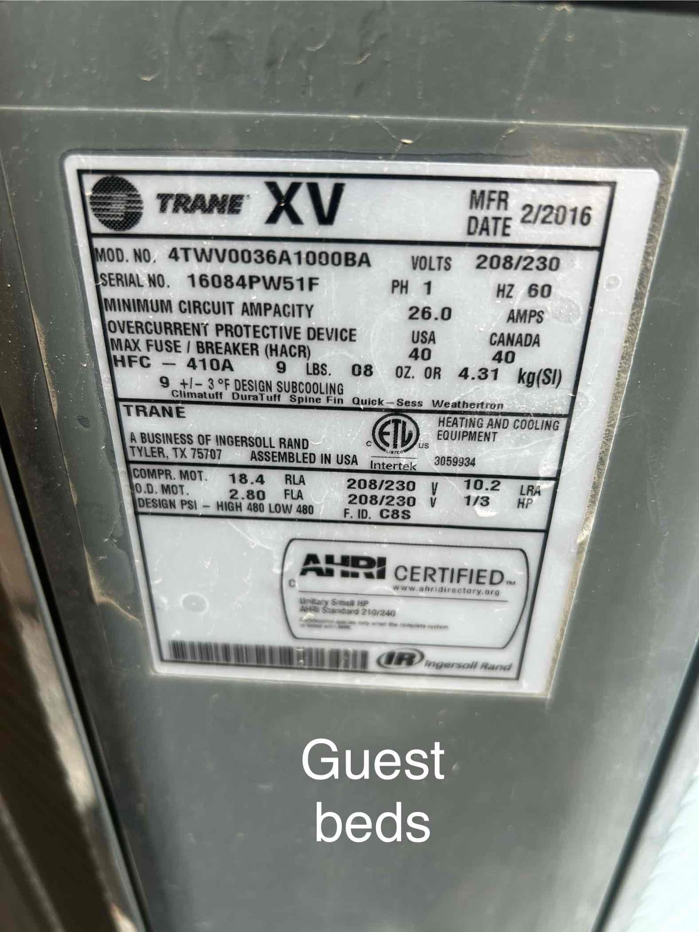 Arrived to home
Tested all 6 systems
Found clean effects failing in casita and game room
Found condenser motor failing in game room
Cleaned all condensers
Cleared all drains
Tested all thermostats