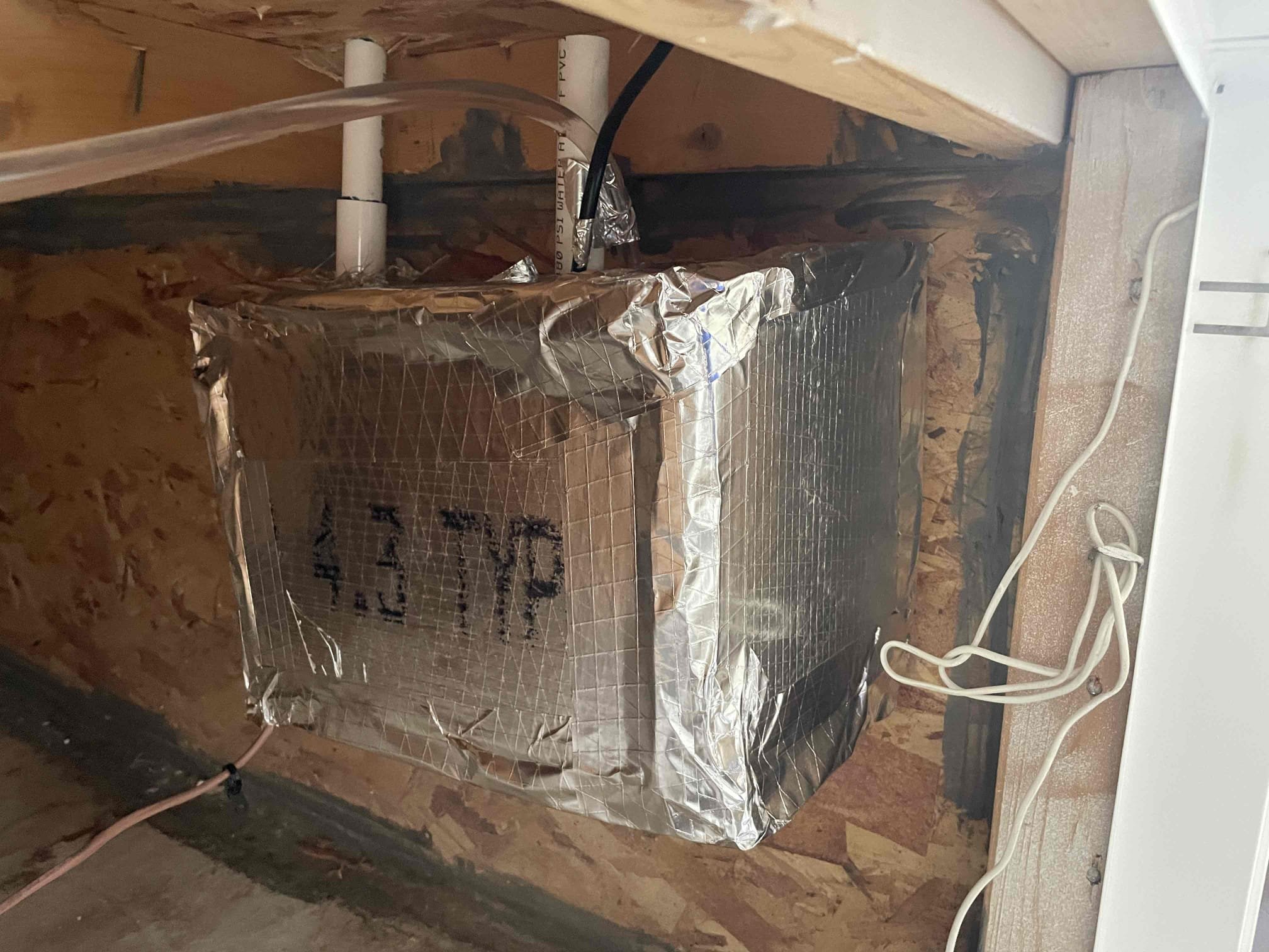 Build enclosure for condensate pump. 