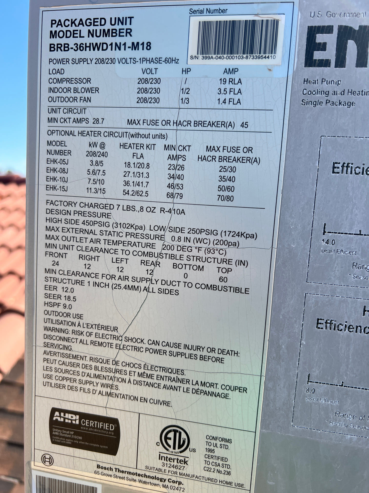 Blower motor is faulty. I did observe it running and shutting off by itself. Need to return with blower motor.