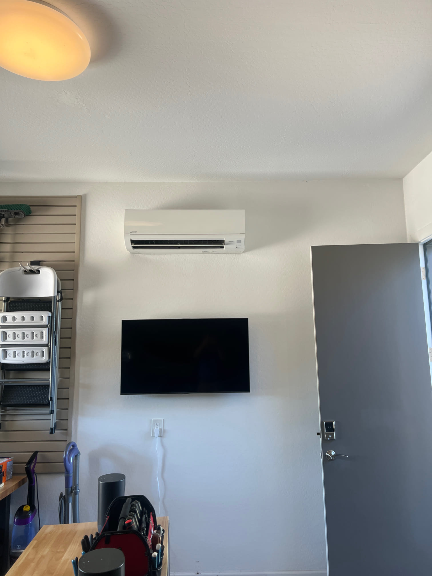 Performed the maintenance on the mini split. The homeowner did not want the new unit maintenance at this time.