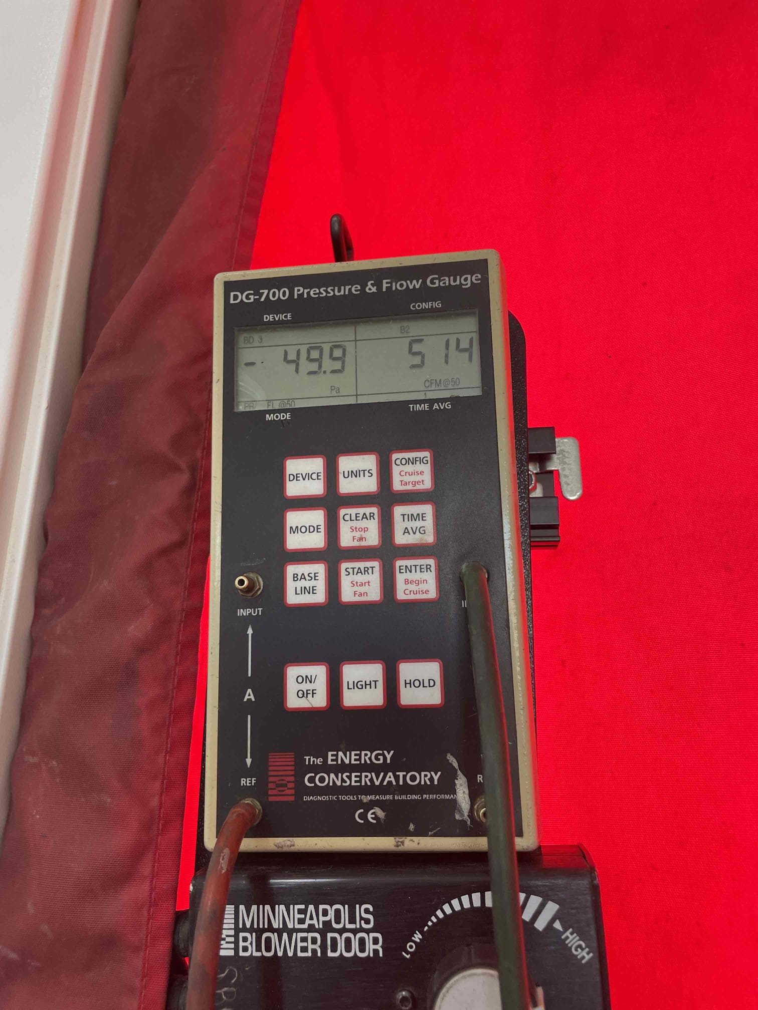 Blower door test