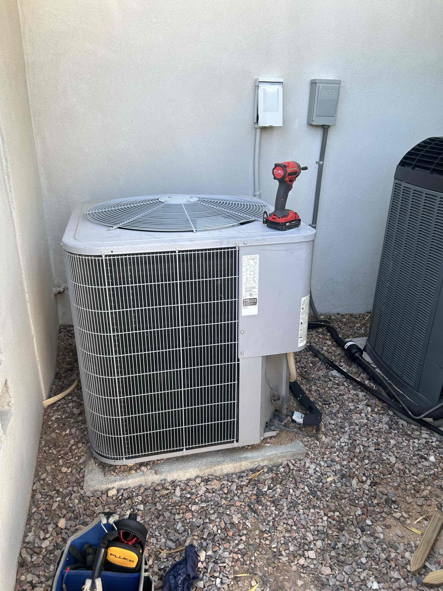 System had low voltage short. Short was located on orange thermostat wire between the air handler and condenser. Replaced 3 amp fuse and tested system. System is now operational. Energy audit scheduled for the 20th, arrival 9-11 am.
Locate Short in Low Voltage Circuit (Concealed)