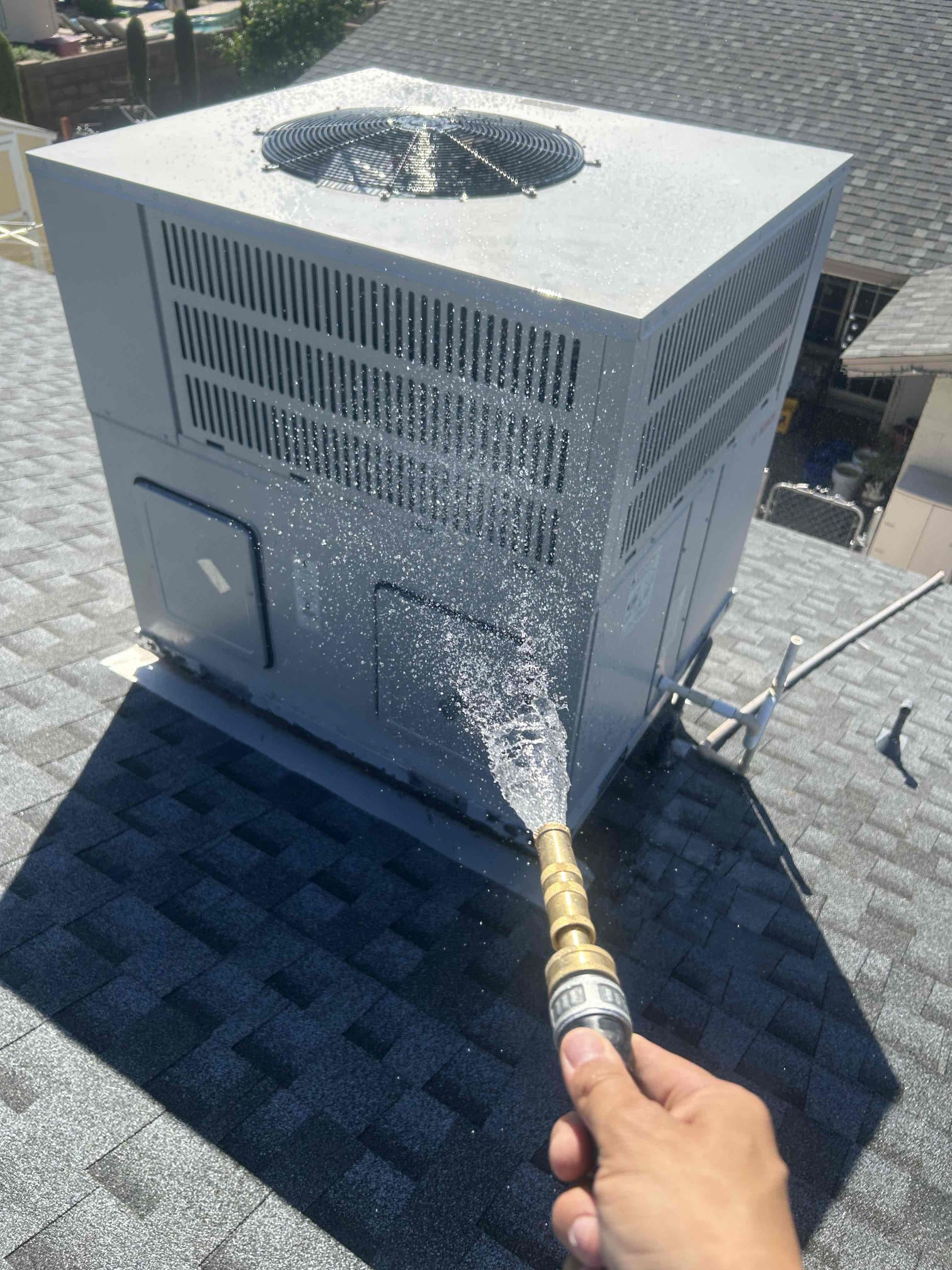 Performed cooling inspection. No issues found. Homeowner brought up humidity levels within home. Currently the equipment is set to operate only on 2 nd stage due to the lack of thermostat wires available. It is required to have a minimum of 6 and there are only 5 present. I order for the equipment to perform to its fullest it will be necessary to either add a wire kit, or run a new thermostat wire.