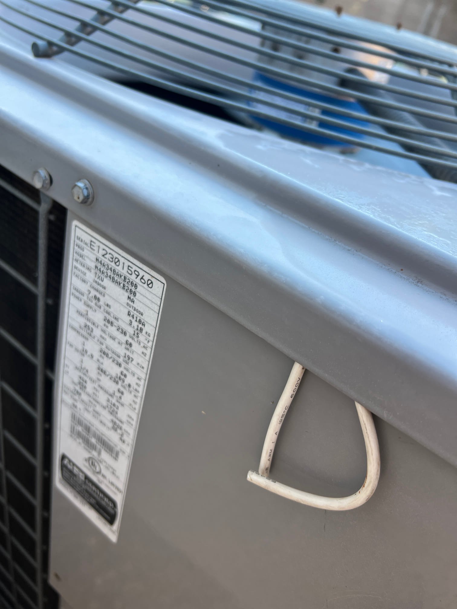 I observed the outdoor fan motor failing. This was installed two months ago. I replaced the motor and verified operations.