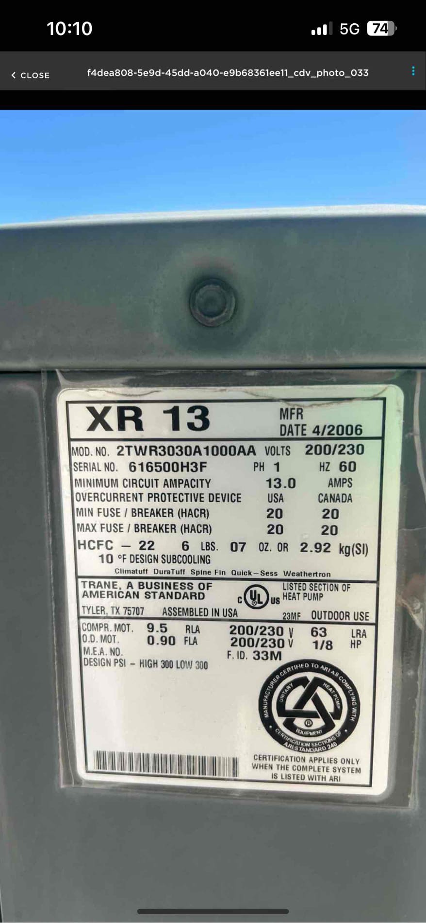 Check the system I found the 35 amp fuse was blown in the disconnect. I checked for shorts in the electrical system and found the compressor pins shorted to ground. Recommend replacing the system due to its age and discontinued Freon. The homeowner wants to move forward with repairing the system