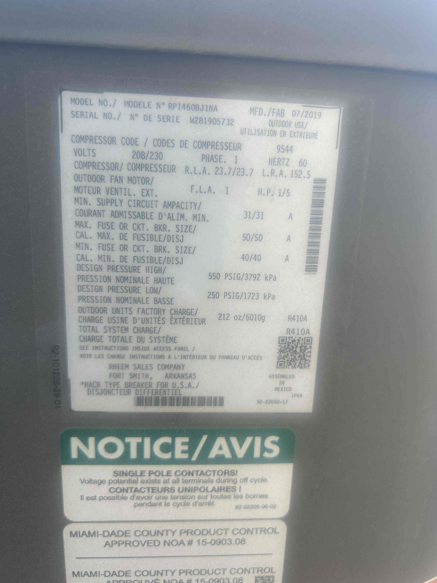 Electrical reset. System is up and running. I will email information about the annual maintenance plans available. Homeowner would like for us to come out and clean the coils.