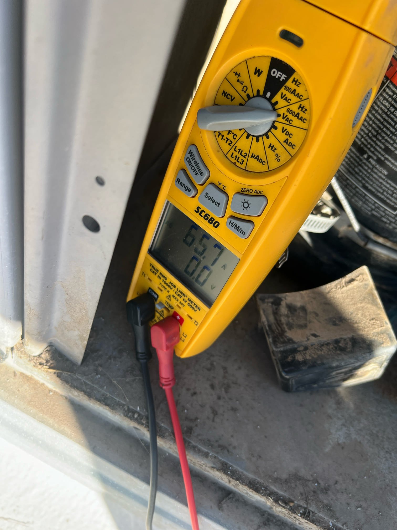 The unit has a bad compressor. The compressor was trying to start and was running at 65.7 A and shut down on internal overload. The compressor was grinding. The compressors rated at 10 A running max. The unit has a discontinued Freon and recommend unit replacement over repair. However, the repair is available but not recommended. ( unit is manufactured in 2007) We are going to, send our advisor out to look at the system and give proposals on unit replacement 