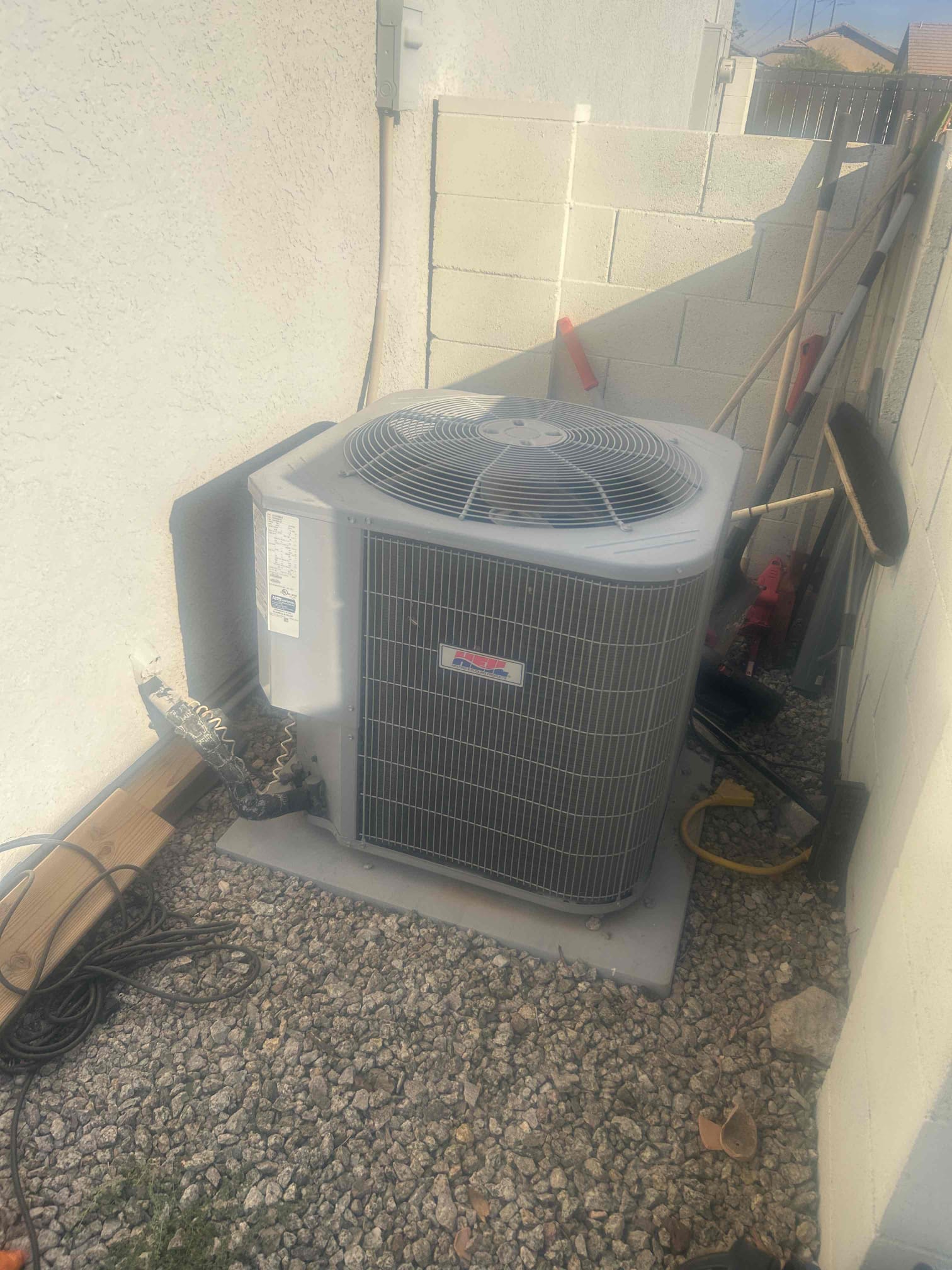 Bearings on the outdoor fan motor are bad. Loud screeching like sound coming from the motor. Also bad dual run capacitor. Homeowner attempted to get approval from home warranty while on site but had no luck. She will reach out us once approval has been confirmed.