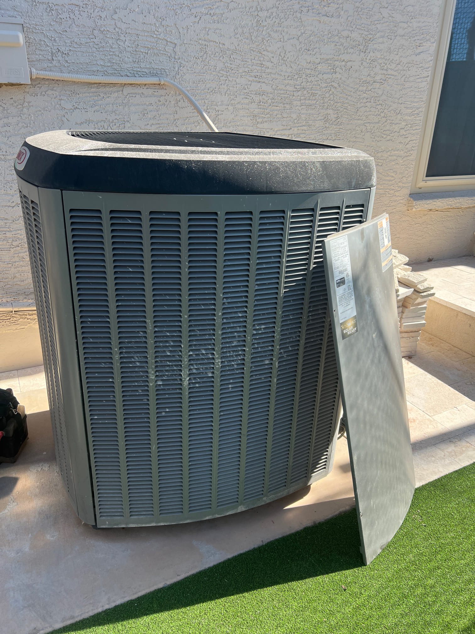 Returned and replaced the blower control board. Performed a membership maintenance on both systems. I found the 3 ton unit had a bad capacitor for the compressor. I replaced the capacitor and the units are operating properly at this time.