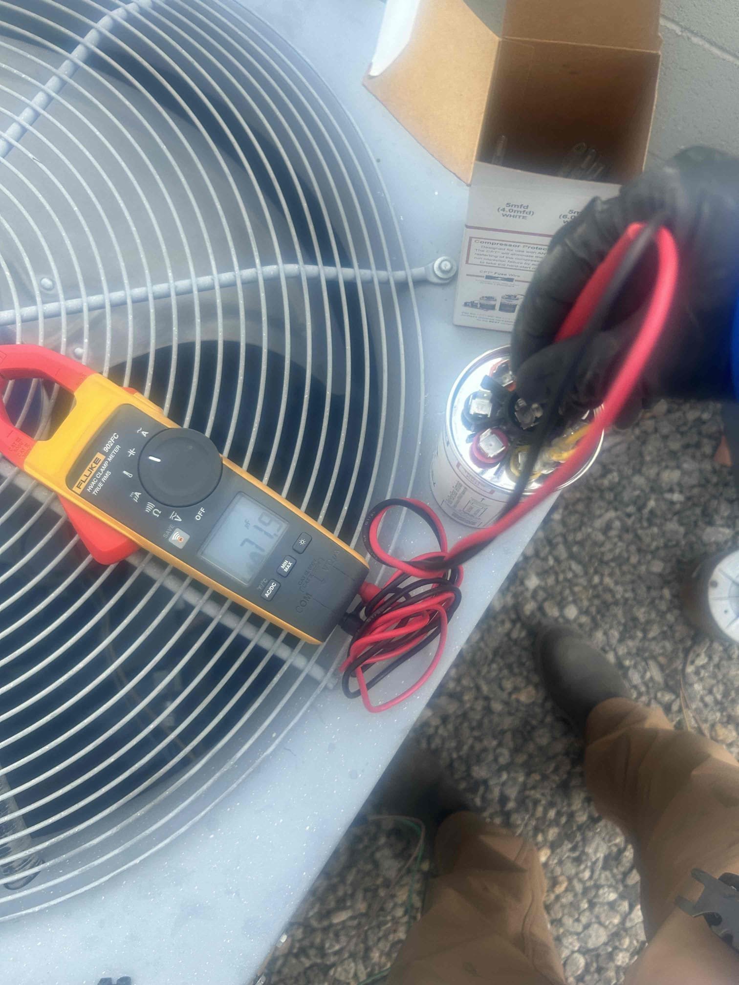 70 MFD 330/440V Run Capacitor
∙Includes new run capacitor with professional installation
∙Inspect wires & spade connectors for overheating & replace as needed
∙Properly secure capacitor to unit inside cabinet
∙Non Members: 90 day parts + labor warranty on all repairs
∙Cool home members: 2 year parts + labor warranty on all repairs

Azure Outdoor Fan Motor - High Efficiency Option
Includes new outdoor fan motor with professional installation
Inspect wires & spade connectors for overheating & replace as needed
Properly secure fan motor and ensure proper rotation & fan blade balance
Non Members: 90 day parts + labor warranty on all repairs
Cool home members: 2 year parts + labor warranty on all repairs