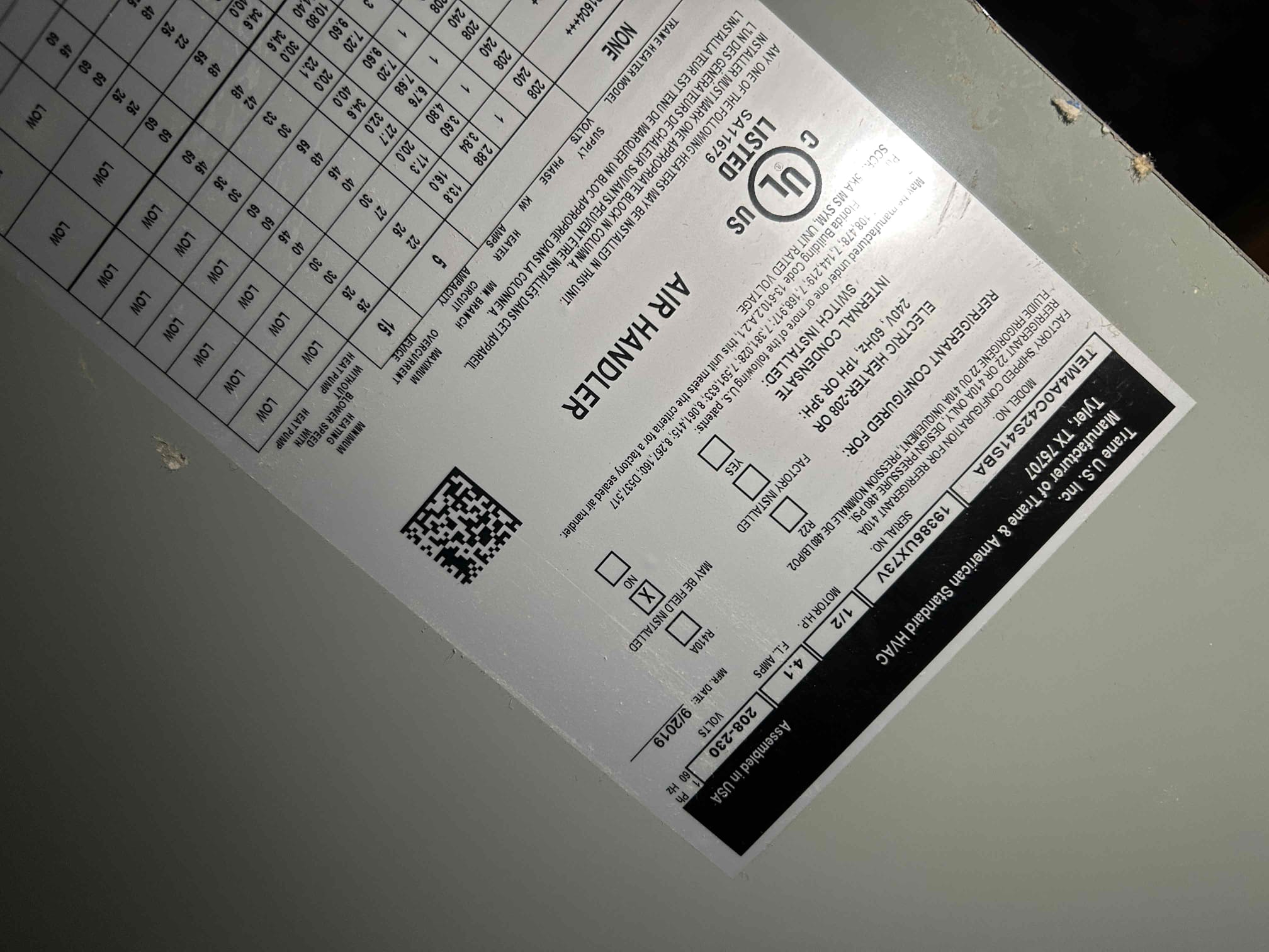 Failed blower. Need to orders part and return to replace under parts warranty.