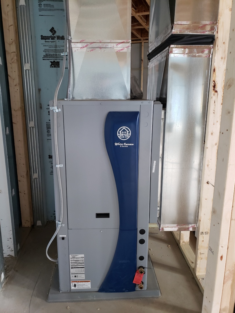 Waterfurnace geothermal installation. 