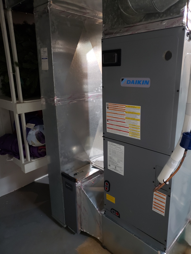 Installing a Daikin air handler and heatpump