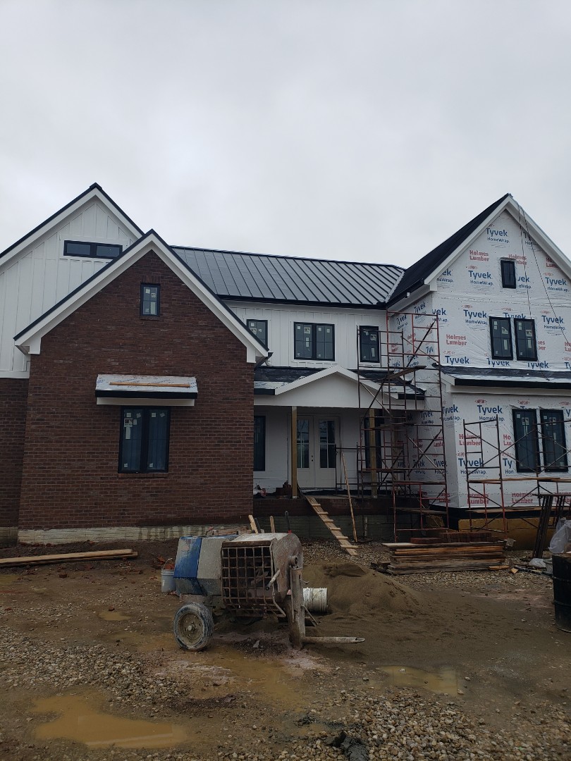 Waterfurnace geothermal installation in New construction Corinthian Fine Homes. 