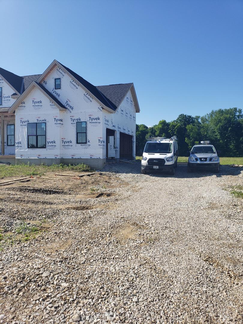 Waterfurnace geothermal installation in a 3 Pillar new construction home. 