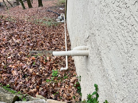 Goosenecked the exhaust away from the intake.  Windows in the vicinity do not open.  Intake 45⁰ elbow is fine.