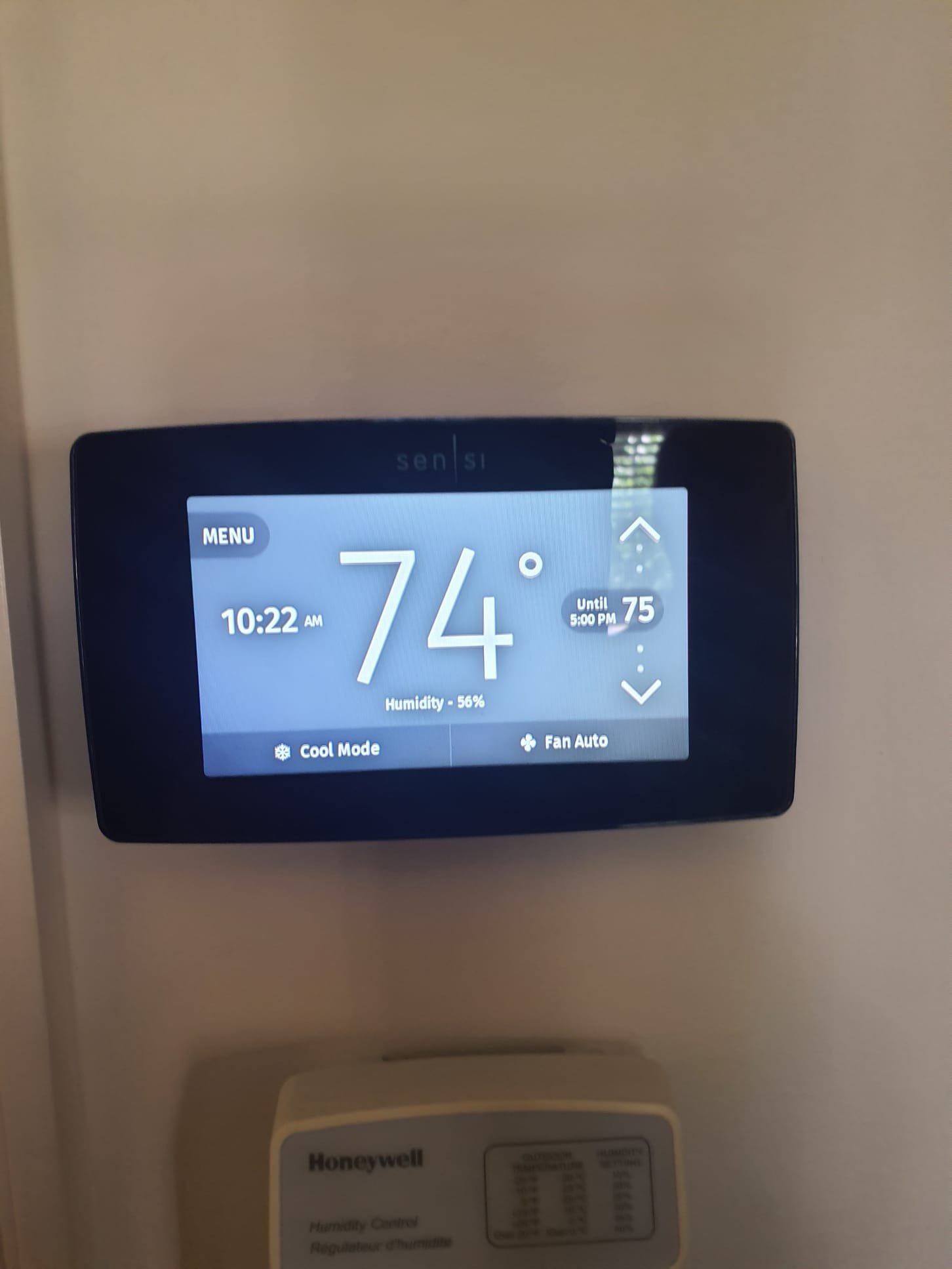 Turned system on for testing. Let run for approximately 15 minutes to test refrigerant and simulate normal operation procedure. Refrigerant pressures are slightly overcharged, not anything to worry about. Compressor is pulling ~12A while operating. This measurement is withing specifications but on the high end. When shut down, compressor stops instantly. Both the high Amp draw, and instant stopping can indicate a higher than normal amount of friction on the internal of the compressor. Due to the age of the unit, in case of a compressor failure, full system replacement is highly recommended. System is operating at this time but a timeline for operation or breakdown cannot be given. AC model and serial numbers are hard to read. Done over with black sharpie and wiped off to make them legible. Model and serial number put into a note on file. 
