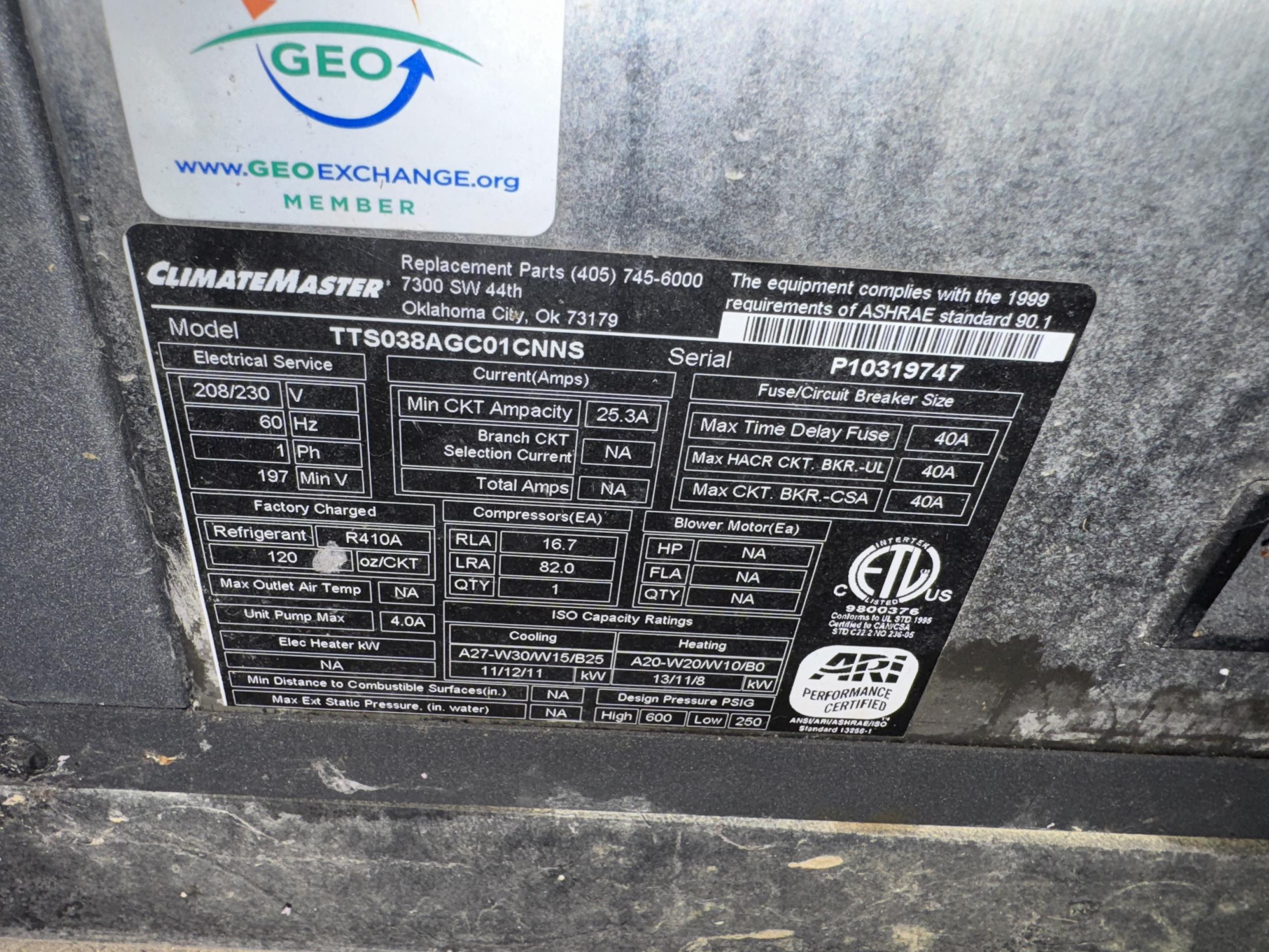 Deposit for future geothermal installation 