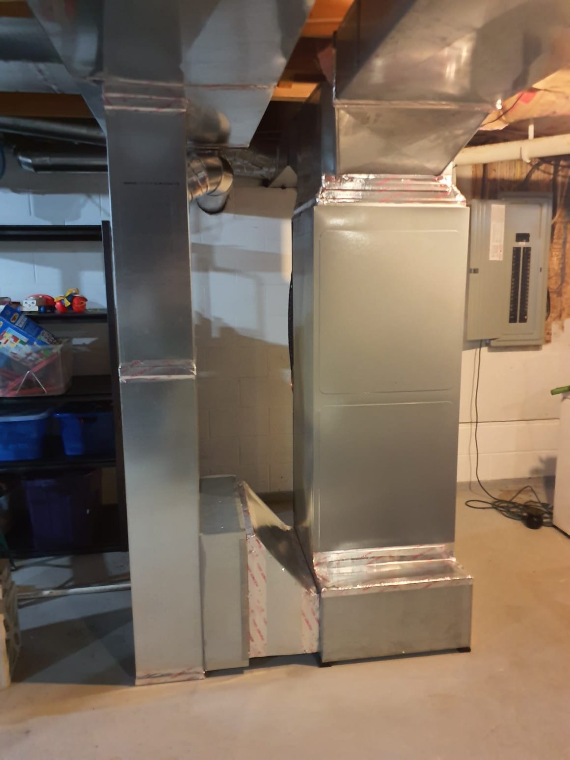 Install New Daikin FIT All Electric HVAC System
*Variable Speed ECM Air Handler:
Model #:DFVE60DP1300A
Serial #: 2502262056
** KW Electric Heat Package
High Efficiency Variable Speed Heat Pump:
Model #:DH7VSA4810A
Serial #: 2503319180
Daikin OneTouch Thermostat:
Model #: DTST-TOU-A
Serial #: EA2410608046
 
Installation:
* Reconnect to existing high voltage electric
* Transition to existing supply and return ductwork
* Start up and commission new system
* Aprilaire 1210 (20x25) Media Air Cleaner
 
Warranty:
12 Year Daikin manufacturers Parts Warranty (Annual maintenance must be performed)
2 Year Westin Air Labor Warranty (Annual maintenance must be performed)



