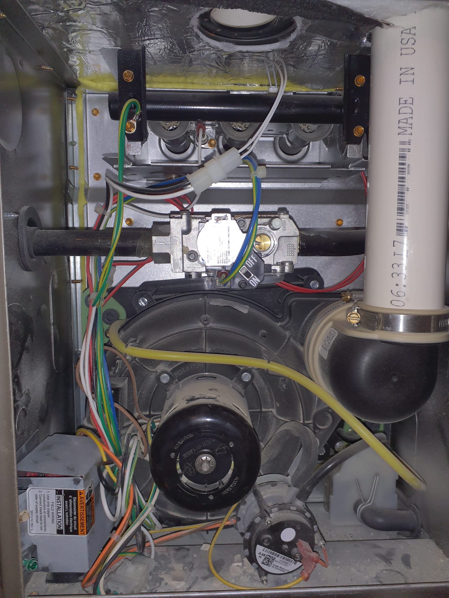 Performed on 06/12/2024 but was "In Progress" until we found it on 10/13/25. Completing and zeroing out the invoice because of of how long it has been. 
Deep cleaning furnace. Pull blower assembly. Disassemble and clean blower wheel, housing, motor, blower compartment, and clean accessible area of secondary heat exchanger. Shop vac cleaning of combustion compartment, outer casing of furnace and filter rack. Cleaning and replacement of pad for humidifier. 
Perform Preventative Maintenance inspection for AC. 20x25x1 air filter in decent condition and new filter on filter rack. Visual inspection of indoor coil. Flush drain pan and drain lines. Run test unit in cooling mode from thermostat. Delta t of 20F with supply temp of 49F. Refrigerant pressures are within spec. 300psi with 11F SC, low 120psi with 14F SH.  Water flushed outdoor coils to remove dirt and debris. Outdoor unit is slightly leaning and Geno would like it to be leveled. Do not have any gravel or bricks to level unit at t Performed on 06/12/2024 but was "In Progress" until we found it on 10/13/25. Completing and zeroing out the invoice because of of how long it has been. 
Deep cleaning furnace. Pull blower assembly. Disassemble and clean blower wheel, housing, motor, blower compartment, and clean accessible area of secondary heat exchanger. Shop vac cleaning of combustion compartment, outer casing of furnace and filter rack. Cleaning and replacement of pad for humidifier. 
Perform Preventative Maintenance inspection for AC. 20x25x1 air filter in decent condition and new filter on filter rack. Visual inspection of indoor coil. Flush drain pan and drain lines. Run test unit in cooling mode from thermostat. Delta t of 20F with supply temp of 49F. Refrigerant pressures are within spec. 300psi with 11F SC, low 120psi with 14F SH.  Water flushed outdoor coils to remove dirt and debris. Outdoor unit is slightly leaning and Geno would like it to be leveled. Do not have any gravel or bricks to level unit at t