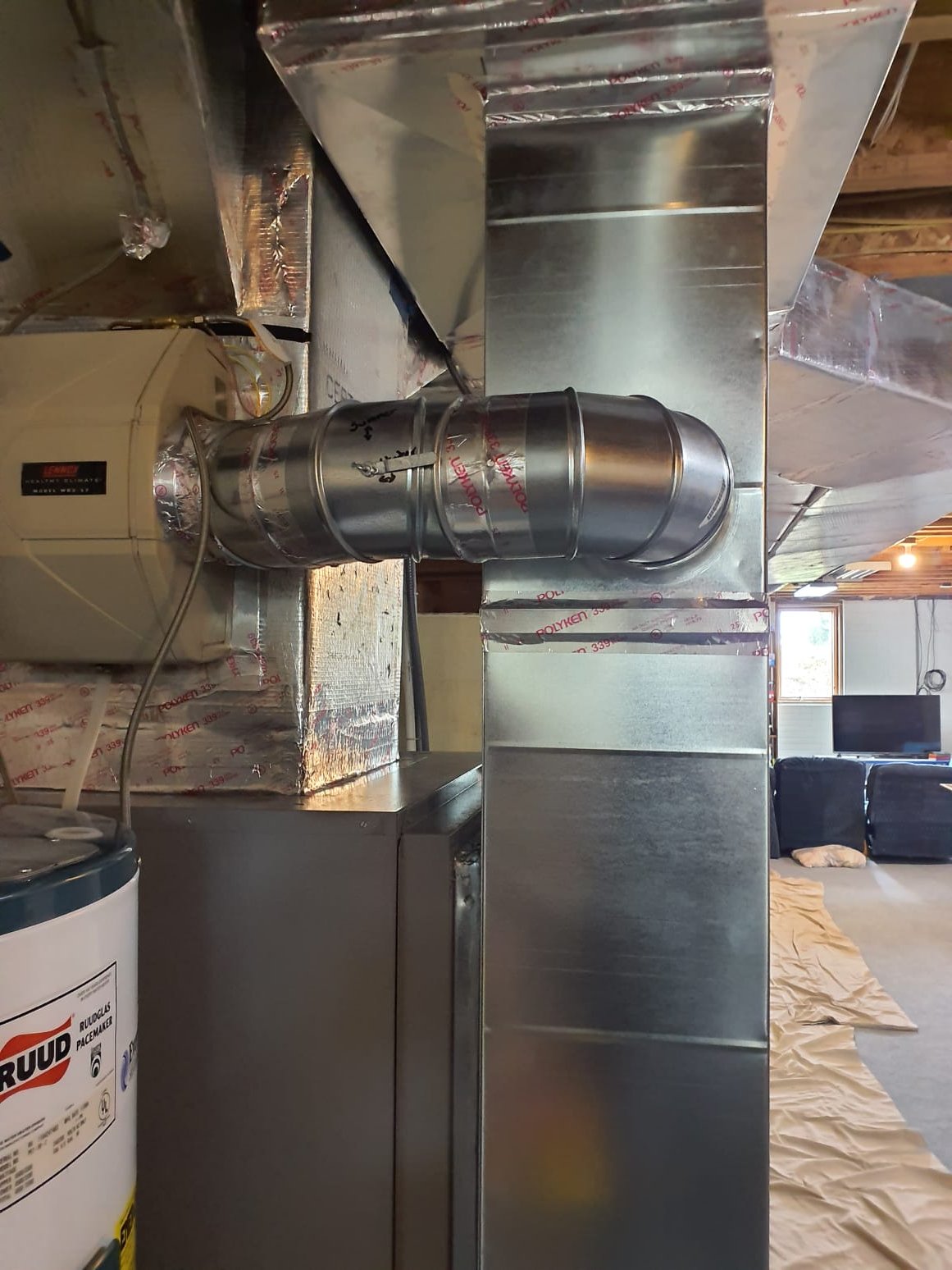 
Install WaterFurnace 5 Series Geothermal system. 2 Stage compressor, Variable Speed ECM blower
Model #W5AV060BD1A12CTL2D10
Serial# 251000396
Efficiency: Up to 5.0 COP / 30.0 EER
Features Included:
*Aurora Advanced Controls w performance and refrigeration monitoring
*15 KW Backup heat
*2" Merv 11 air filter
*GeoLink 2 pump Non-Pressurized loop flow center
*Hot Water Generation, connect to existing tank
*TPCC32U02 color touch screen communicating thermostat

Installation:
*Reconnect to existing loop and top off antifreeze as needed.
*Reconnect to existing high voltage electrical circuit
    -Install one new wire to unit for additional heat strip per Jason.
*Transition to existing supply and return duct

Warranty: (Annual maintenance must be performed)
WaterFurnace 10 Year Parts
WaterFurnace 5 Year Labor
Flow Center and Accessories 5 Year Parts and Labor
Warranty does not cover existing loop field.

Optional accessories:
Aprilaire 700m Humidifier - ADD $750
Aprilaire E100 Dehumidifier - 