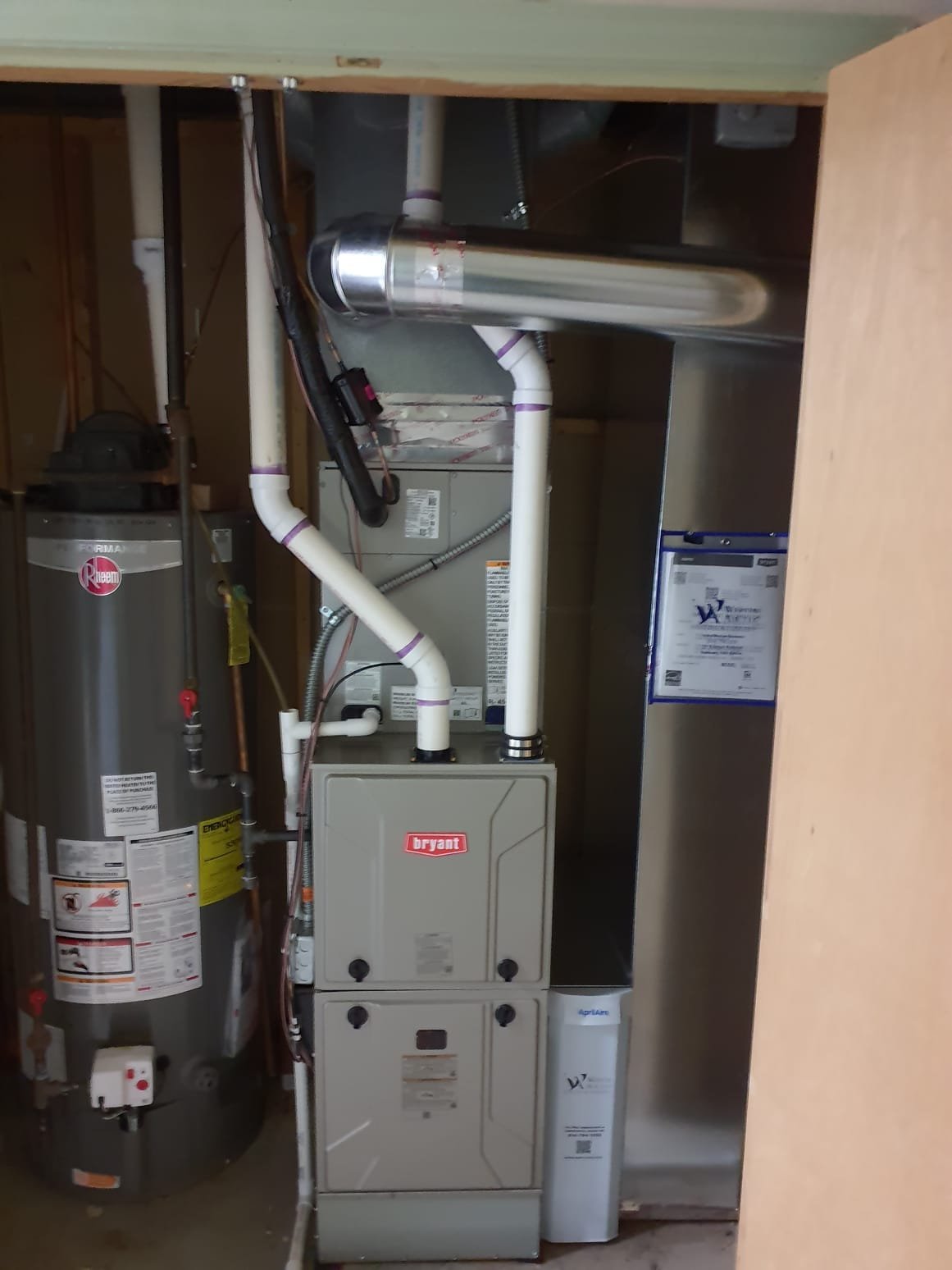 SOLD: 09/30/2025 8:24:27 AM - Option 2
Install new Bryant HVAC system
Equipment:
Furnace- 926TC48080V17A-A
Serial# 3925A61061
AC- GA5SAN54200WABAG
Serial# 3425G12392
Coil- CVAVA4217XMAEAAA
Serial# 1825J21308
Installation:
*Air Filtration: Aprilaire 1210 (20x25) Media Air Cleaner
*Aprilaire Model 620M Humidifier
*Duct Work - Replace Return Air Drop
*Move AC around the corner
*Reconnect to existing gas line and high voltage electric
*Transition to existing supply and return ductwork
*Start up and commission the new system
Warranty:
10 Year Bryant manufacturers parts warranty (Annual maintenance must be performed)
2 Year Westin Air labor warranty (Annual maintenance must be performed) 
SOLD: 09/30/2025 8:24:27 AM - Option 2
Install new Bryant HVAC system
Equipment:
Furnace- 926TC48080V17A-A
Serial# 3925A61061
AC- GA5SAN54200WABAG
Serial# 3425G12392
Coil- CVAVA4217XMAEAAA
Serial# 1825J21308
Installation:
*Air Filtration: Aprilaire 1210 (20x25) Media Air Cleaner
*Aprilaire Model 620M Humidifier
*Duct Work - Replace Return Air Drop
*Move AC around the corner
*Reconnect to existing gas line and high voltage electric
*Transition to existing supply and return ductwork
*Start up and commission the new system
Warranty:
10 Year Bryant manufacturers parts warranty (Annual maintenance must be performed)
2 Year Westin Air labor warranty (Annual maintenance must be performed)