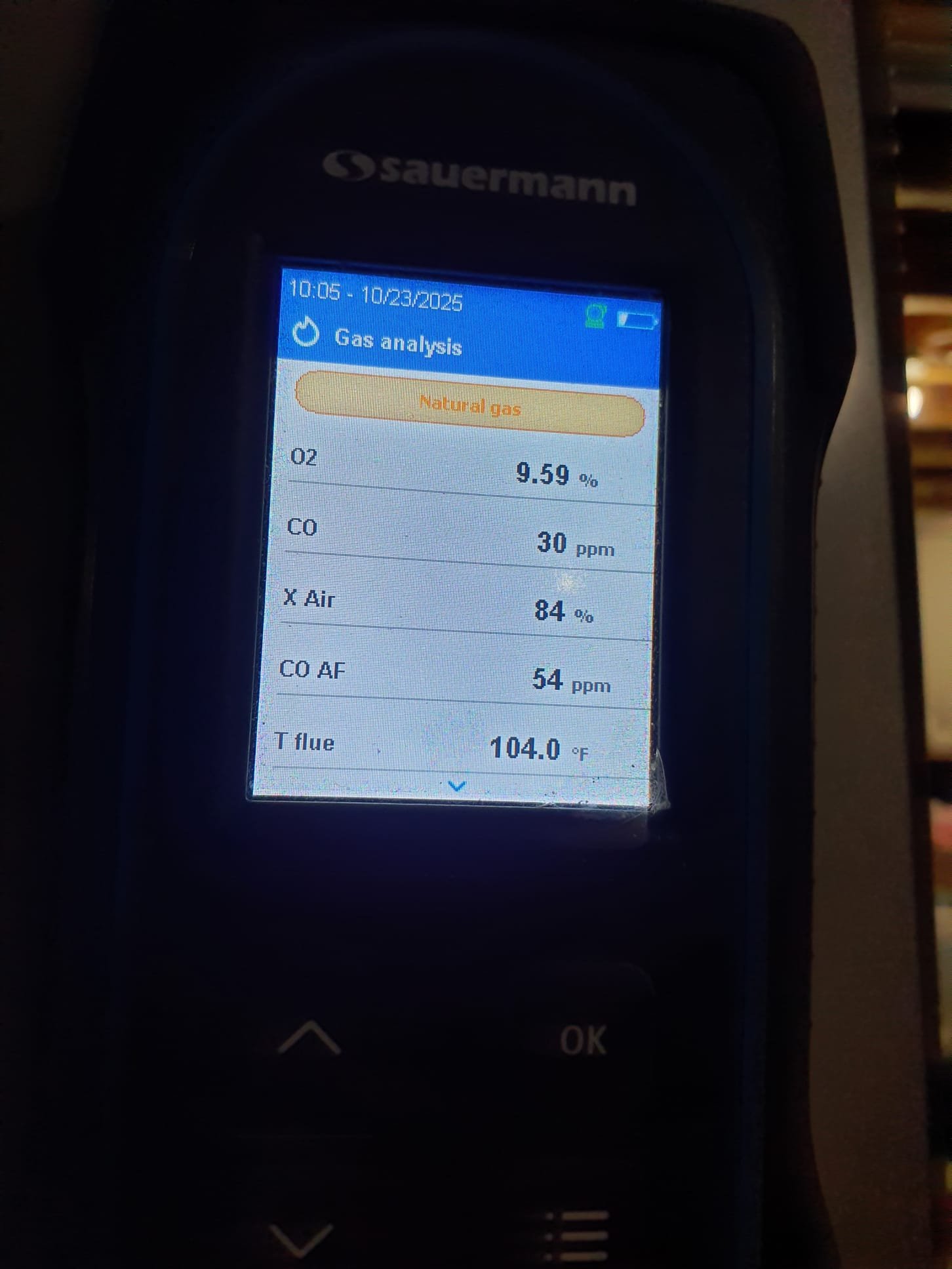2010 Bryant single stage 93% efficient natural gas furnace. 
Tripped out on a 31 fault, pressure switch stuck open
Found secondary heat exchanger full of water 
Removed condensate trap
Washed trap out thoroughly in the sink
20x25x1 Filter is brand new
Flame sensor appears to have been cleaned very recently (yesterday?)
Set gas pressure to 3.2"wc with reference to the burner box
Ran combustion test (readings are attached to this invoice)
Furnace is operating within factory specifications at this time.

Signed up for silver maintenance plan
Approved drain line modifications for AC condensate drain: removed p-trap (point of clogging for AC condensate), replaced cut section of pipe and installed a vent Tee fitting.