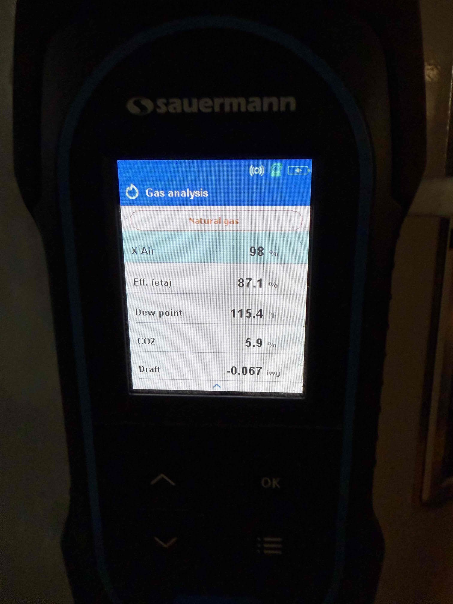 Upon arrival, inspected furnace and found no major concerns. Discussed with homeowner and requested for more information from previous visit. Photos shown to me resembled the burner compartment and the pinch welds of the factory heat exchanger. Nothing concerning was seen. Homeowner was still interested in further inspection and requested a combustion analysis be performed. Performed combustion analysis and found no concerns with combustion process, unit is only making 24 ppm COAF and 12 ppm CO on high fire. Unit is of great health for age being 22 years old. Recommend no changes unit is of good health.