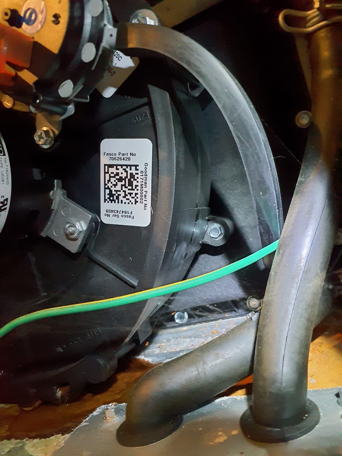 Performed two system heating maintenance

Second floor system:
2018 Goodman 2 stage 96% efficient natural gas furnace 
16x25x4 filter is OK
Installed intake drain to stop further water damage to the gas valve
Corrected water leak issue at the inducer outlet hose clamp
Pulled and cleaned flame sensor 
Condensate trap is clear
Run tested furnace
High fire was set to 4"wc, adjusted down to specification 3.5"
Temperature rise 40⁰
Low fire gas pressure was 2.5"wc, adjusted down to specification 1.7"
Temperature rise 35⁰

First floor system 
2018 Goodman 2 stage 96% efficient natural gas furnace
Installed intake drain coupling, condensation damage to gas valve
Pulled and cleaned flame sensor
Drain trap clear 
16x25x4 filter OK
Replaced humidifier water panel
High fire set to 3.5" 50⁰ temp rise
Low fire set to 1.9" 
