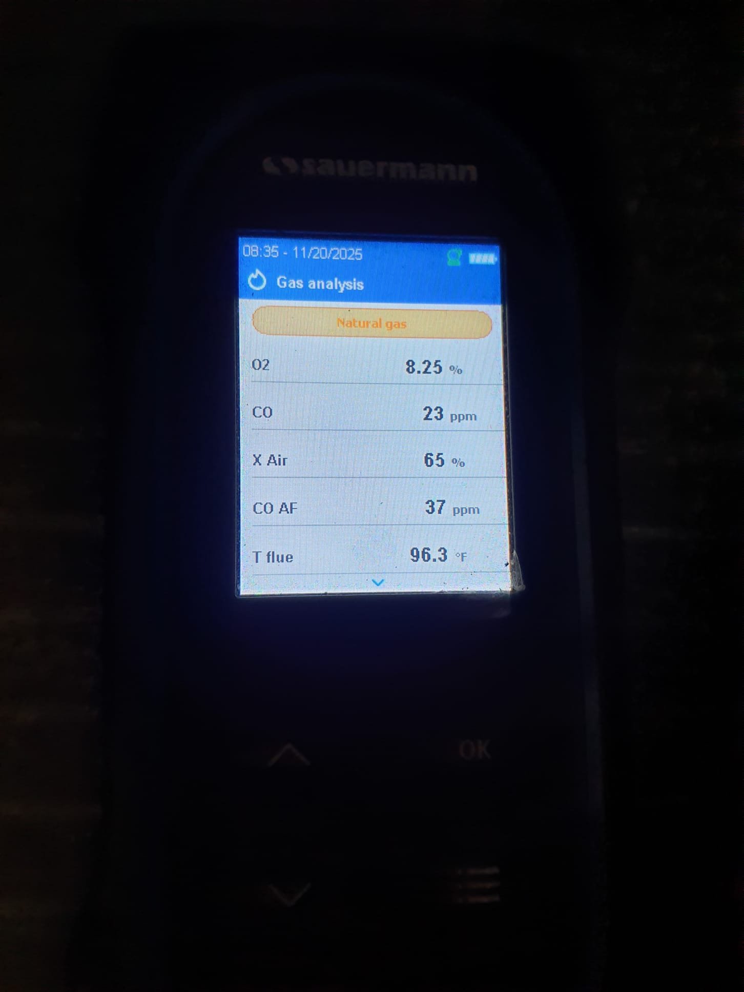 Performed maintenance on a 2006 Goodman two stage 95% efficient natural gas furnace 
Humidifier water panel is new
Air filter is in good condition
Blower is clean
Drain trap is clean
Pulled and cleaned flame sensor
Adjusted staging to 20 minutes 
High fire gas pressure 3.5"wc
Low fire gas pressure 1.9"wc
Combustion results are in healthy range for a good heat exchanger
Temperature rise was 35-40⁰ in both fire rates
Tested supply air for carbon monoxide, reading was 0ppm

No concerns found on today's visit