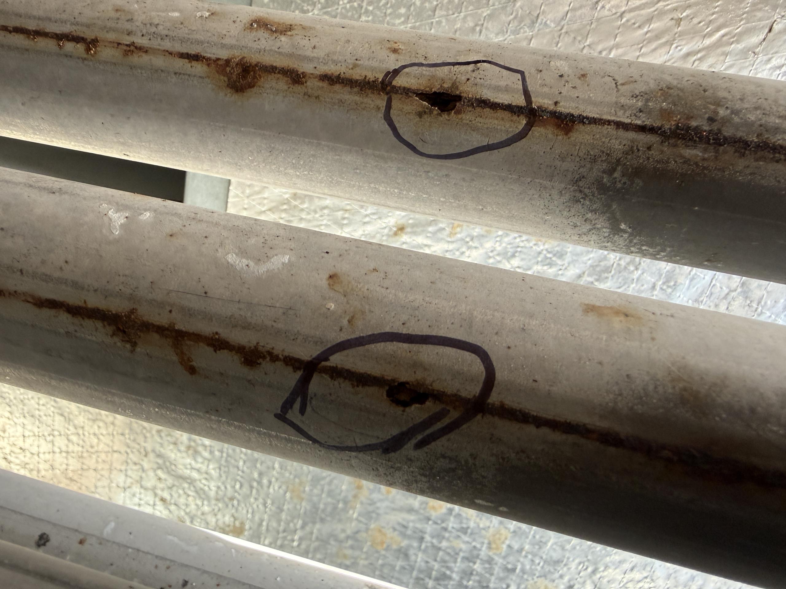 Replaced failed transformers in units 13 and 14
Connected smoke detector to unit 12

Had to do additional troubleshooting for unit 14:
Thermostat wire needs repaired between thermostat and the unit. Jim said other company was responsible for that 
Found heat exchanger also has two holes 
Created proposal for heat exchanger replacement 
$6100 with roughly a 2 week lead time to receive the parts. 