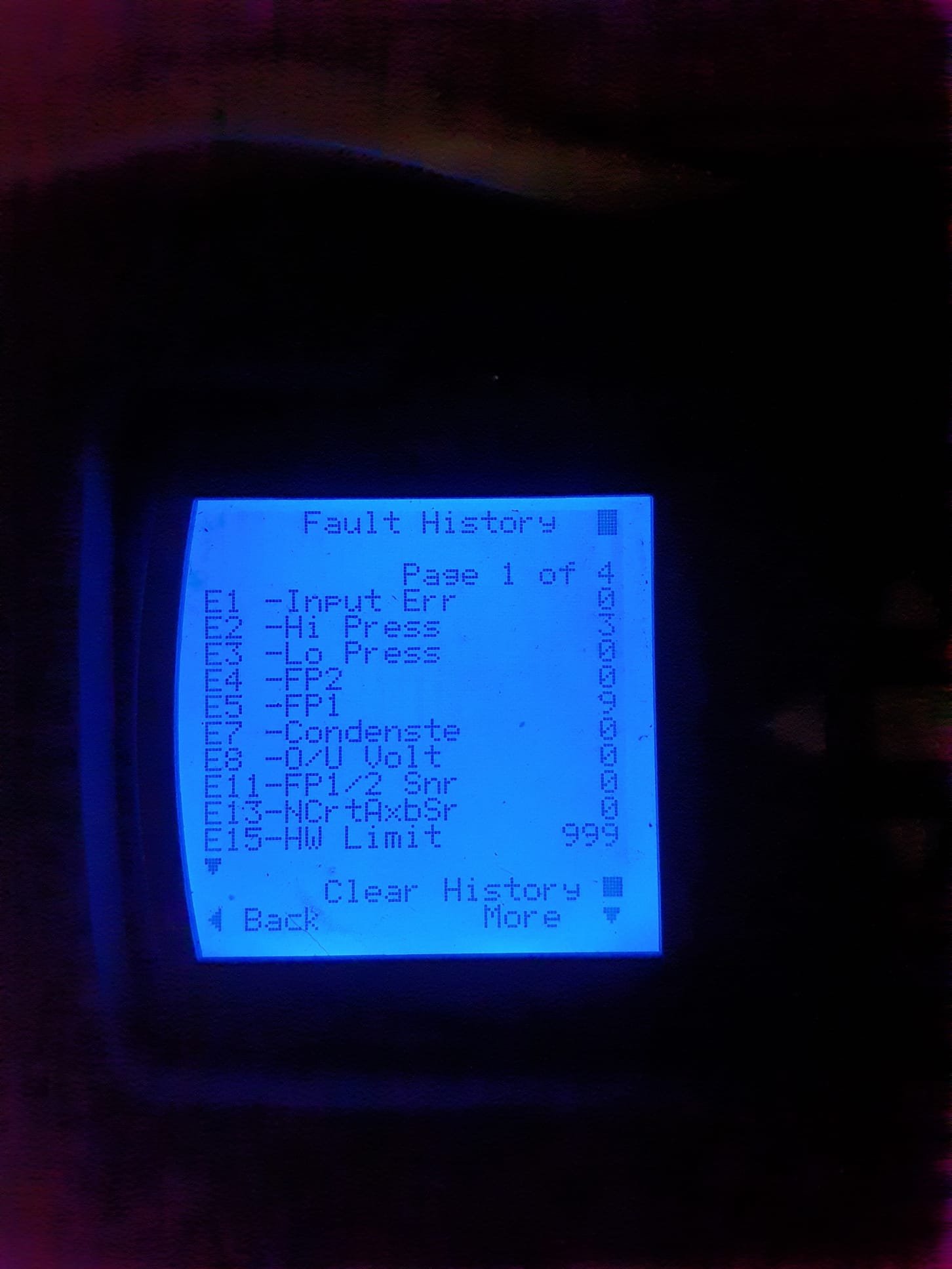 Performed heating maintenance on series 7 waterfurnace geo
Upon arrival system heating with compressor speed 12 w/no auxiliary 
32⁰ temperature rise (75⁰ return, 107⁰ supply)
Inverter current 17A
Filter is new, on schedule with homeowner
Cleaned inverter drive air filter
Water source inlet 56⁰
Water source outlet 48⁰
No active faults
Auxiliary heat wiring in good shape, no signs of overheating or corrosion
Actual BTU output calculated 61,862
No signs of water leaks inside or outside of the unit
Traced open loop plumbing and saw no signs of water leaks
All wiring inside the geo is in great shape, found no loose or overheated connections
Air coil is in good shape
No concerns found on today's visit