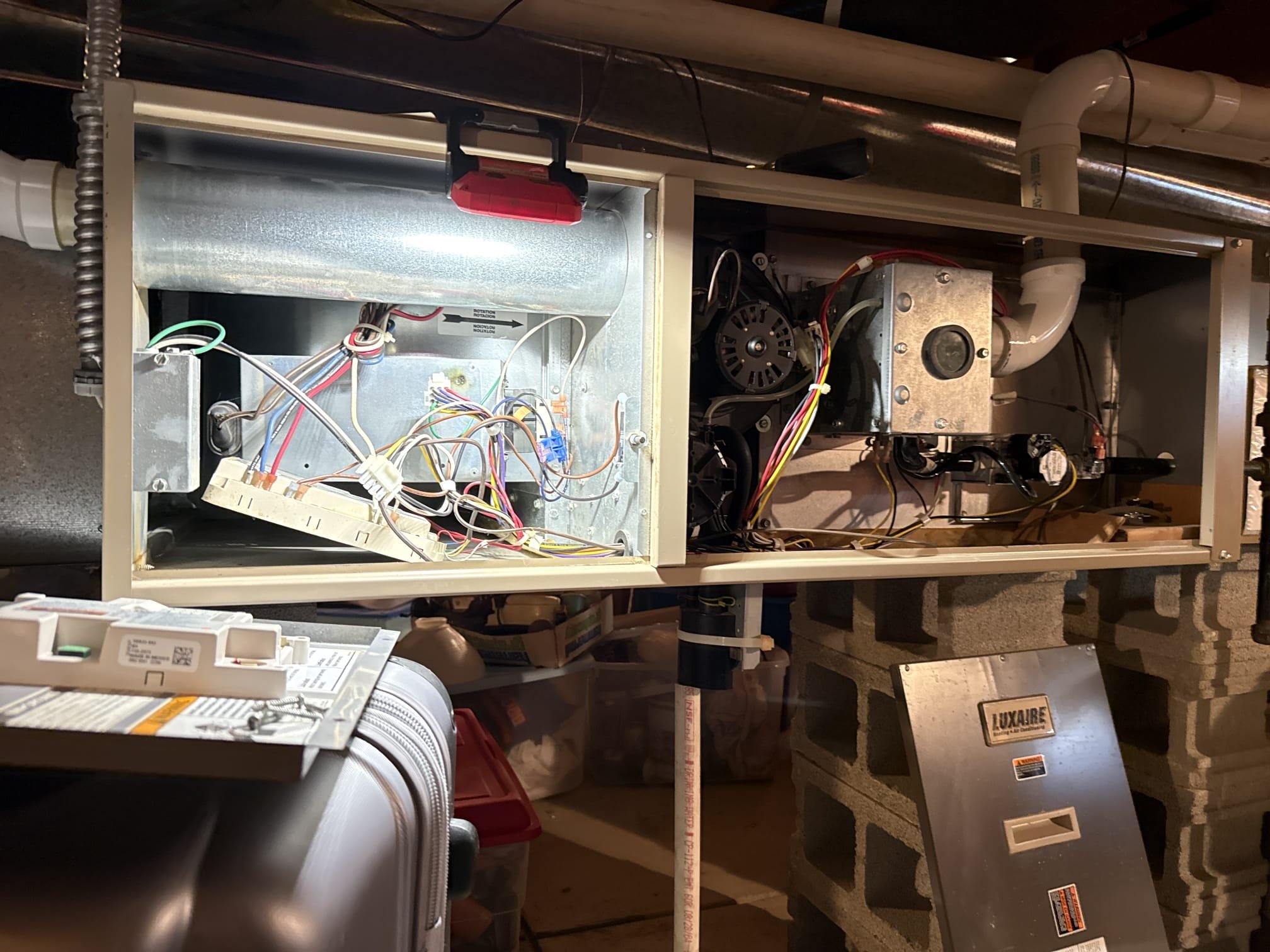 Upon arrival inspected system and found control board was faulty killing 24v to system. Tested stat and transformer both tested good board is source problem drawing power down. Replace control board and test run unit. System is heating just fine post repairs. 