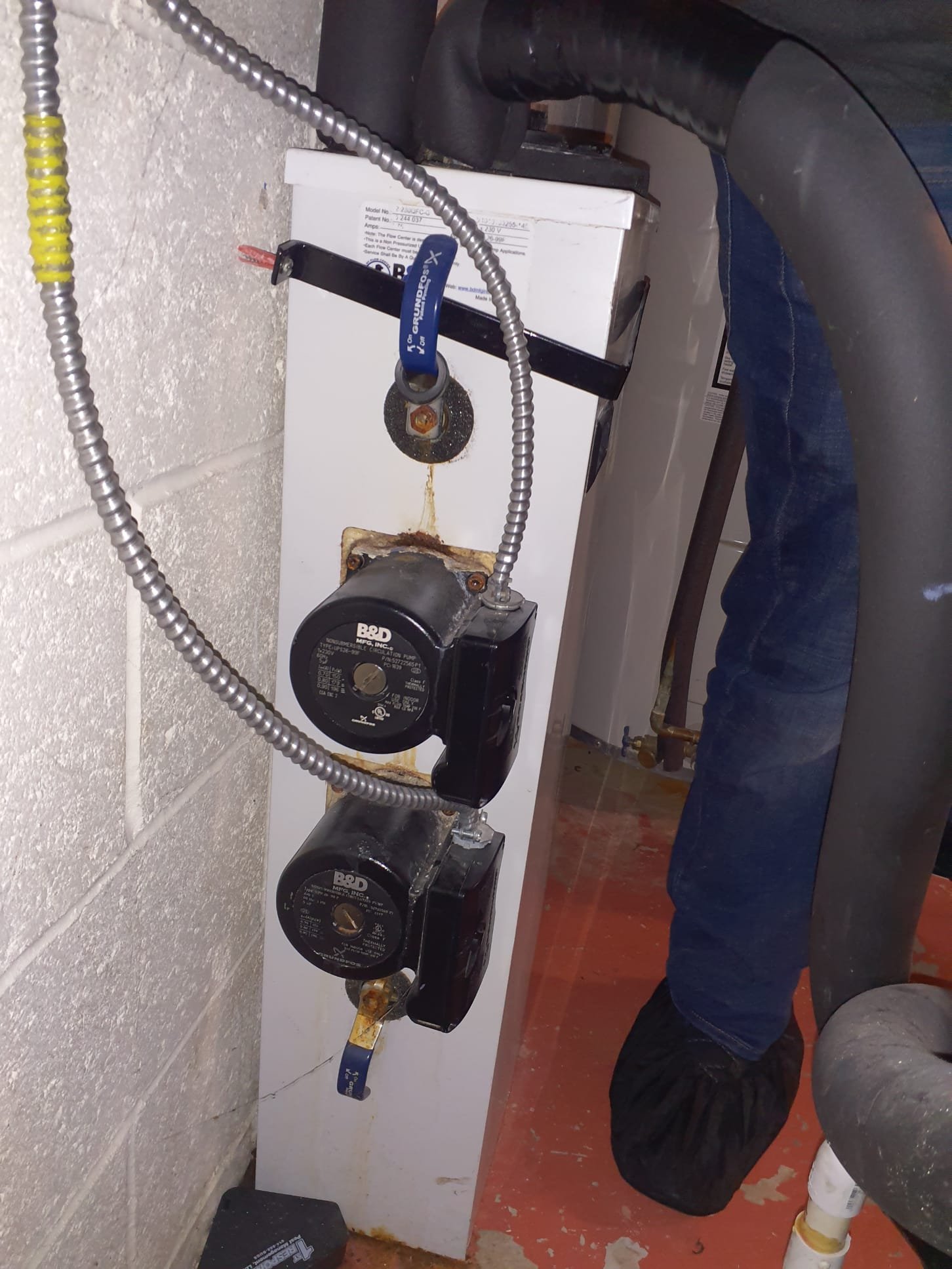 Both flow center pumps have failed. Office will prepair quote for pump replacement and/or entire flow center replacement. 