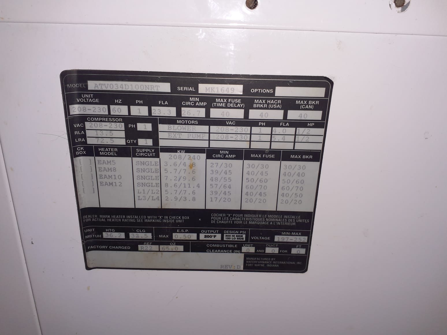 Upon arrival, system is operating in heating with no Water flow errors showing. Tested refrigerant pressures and temperatures, tester air temperature rise, and tested water temperature drop. Unable to test water pressure do to no pressure ports or guages. Well pump guage is reading 60psi during operation and 65psi during idl3 time. Refrigerant pressures are within spec per operation manual based on ~50F incoming water temperature. Temperature rise of 27F is within specs. Water temperature drop is on the low side of ~4F. This could be two things being that there is an abundance of water flow, or that the transfer of heat is not as efficient as it should be. In the case of heat transfer efficiency loss, due to the system being an open loop we'll system and the geo unit getting its source water before the water softener, it is possible that there is scale buildup on the inside of the pipes leading to decreased water flow, and the scale buildup acting as an insulator and keeping the water 