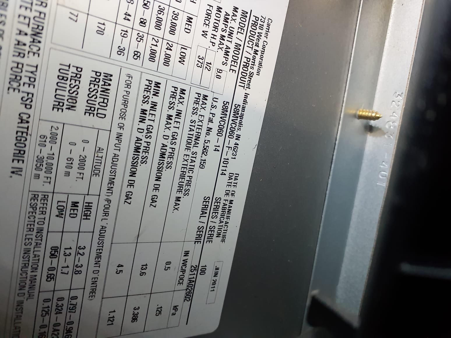 Diagnosed failed heat exchanger 
Set heat pump to only run and made sure furnace cannot attempt to run
Parts warranty still valid, parts ordered.  Will return asap to make the repairs 