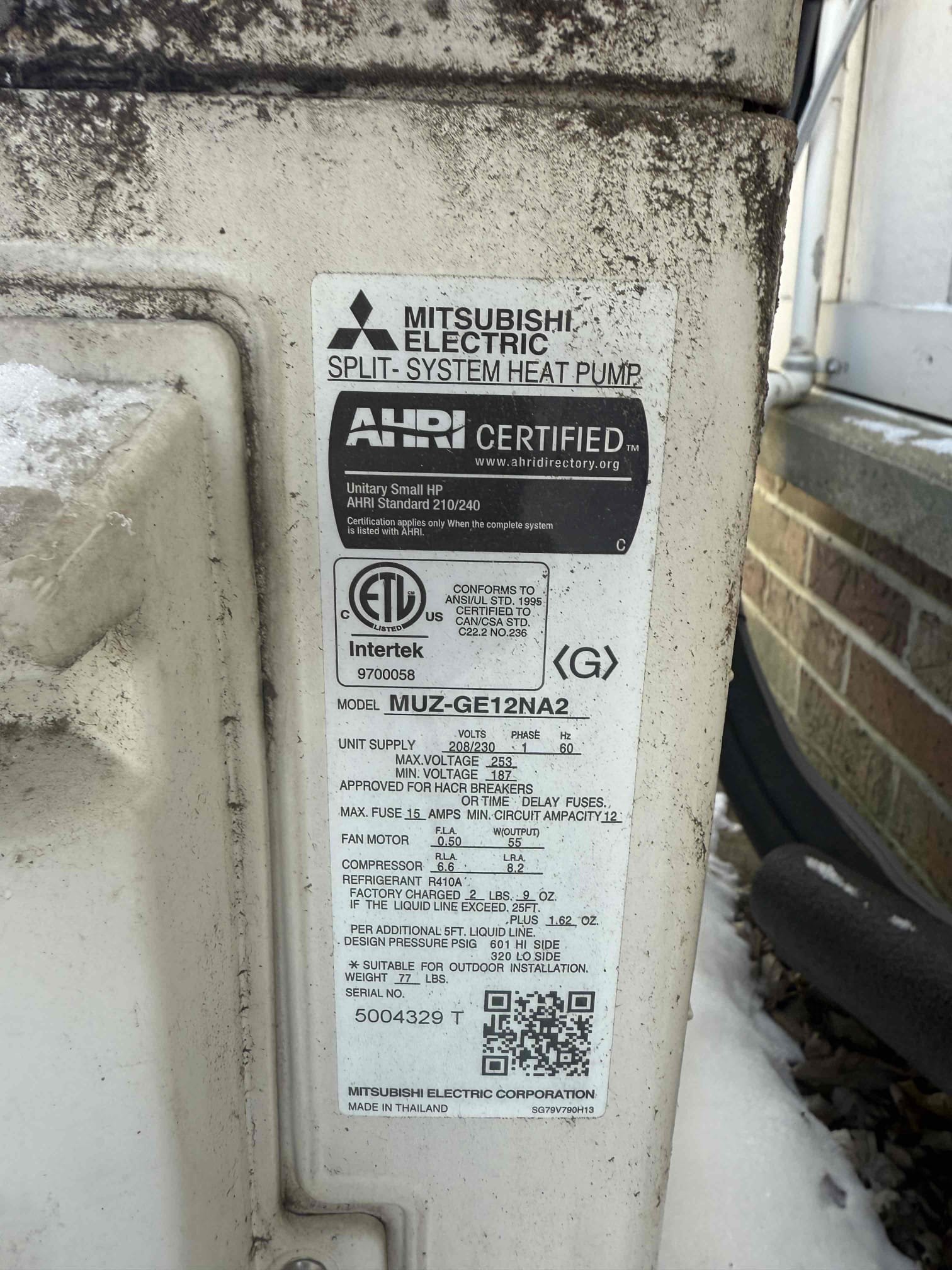 Gas heating preventative maintenance performed
Check filter - 16x25x1 new today 
Clean flame sensor
Inspect burners - clean no concerns
Ohm test igniter: 63.3
Inspect wiring for loose connections and/or hot spots - none found
Check humidifier pad: n/a
Inspect exhaust flu - no concerns
Set thermostat for heat
Check amp draw on blower motor: 4.32
Check amp draw on inducer motor:0.73
Check delta T -  54°
Furnace is in optimal running conditions

Homeowner had stated concerns with mini split keeping upHomeowner also stated the controller had dead batteries and filter were dirty, although are now cleaning and seemed not to help.
Perform maintenance inspection on Mitsubishi mini split. Inspect system outside making sure of no visual issues like plugged coil or freezing up. Unit went into defrost while inspecting and properly defrosted the small amount of frost on the coil. Pressures above 260 during heat mode. unit has low delta T 10° and is not heating adequately. But it is heating at this 