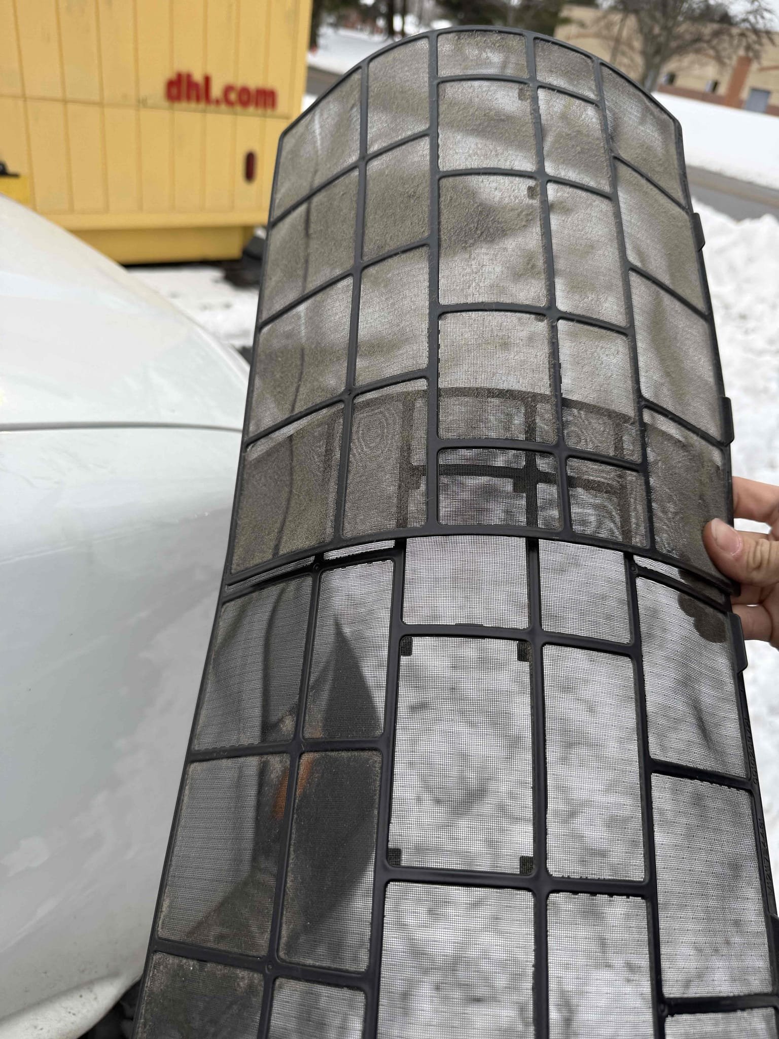 Upon arrival inspected system and found dirty filters. Unit operating properly in heat mode with efficient delta T. Removed and vacuumed filters reassembled and inspected outdoor unit. Found no concerns unit clear of frost and running efficiently